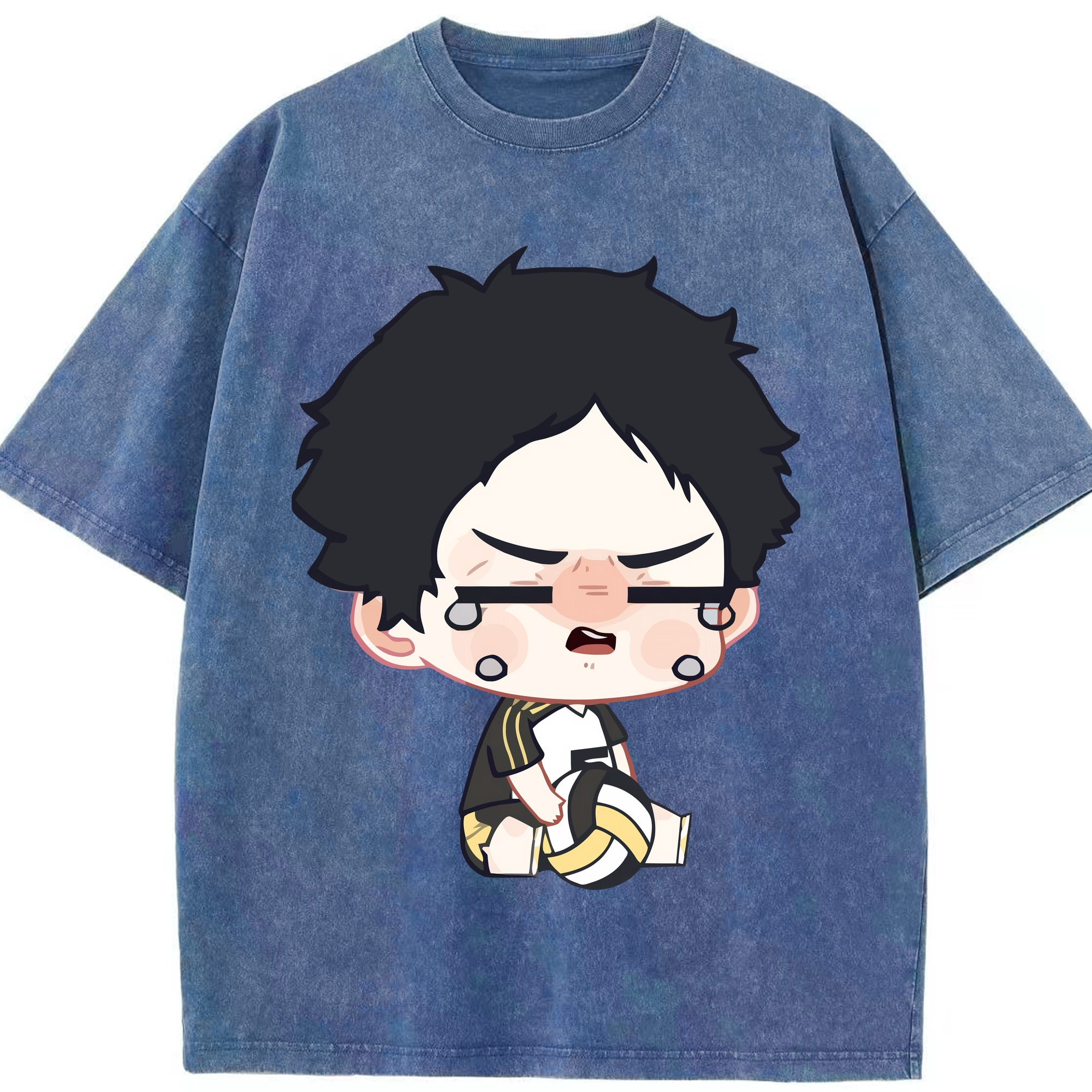 （画像用） ハイキュー!! Haikyu!! 綿100% ヴィンテージ風 半袖Tシャツ（フロントプリント）