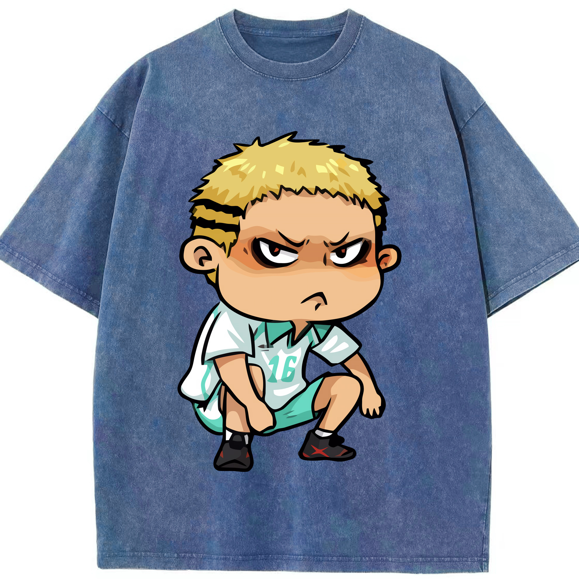 （画像用） ハイキュー!! Haikyu!! 綿100% ヴィンテージ風 半袖Tシャツ（フロントプリント）
