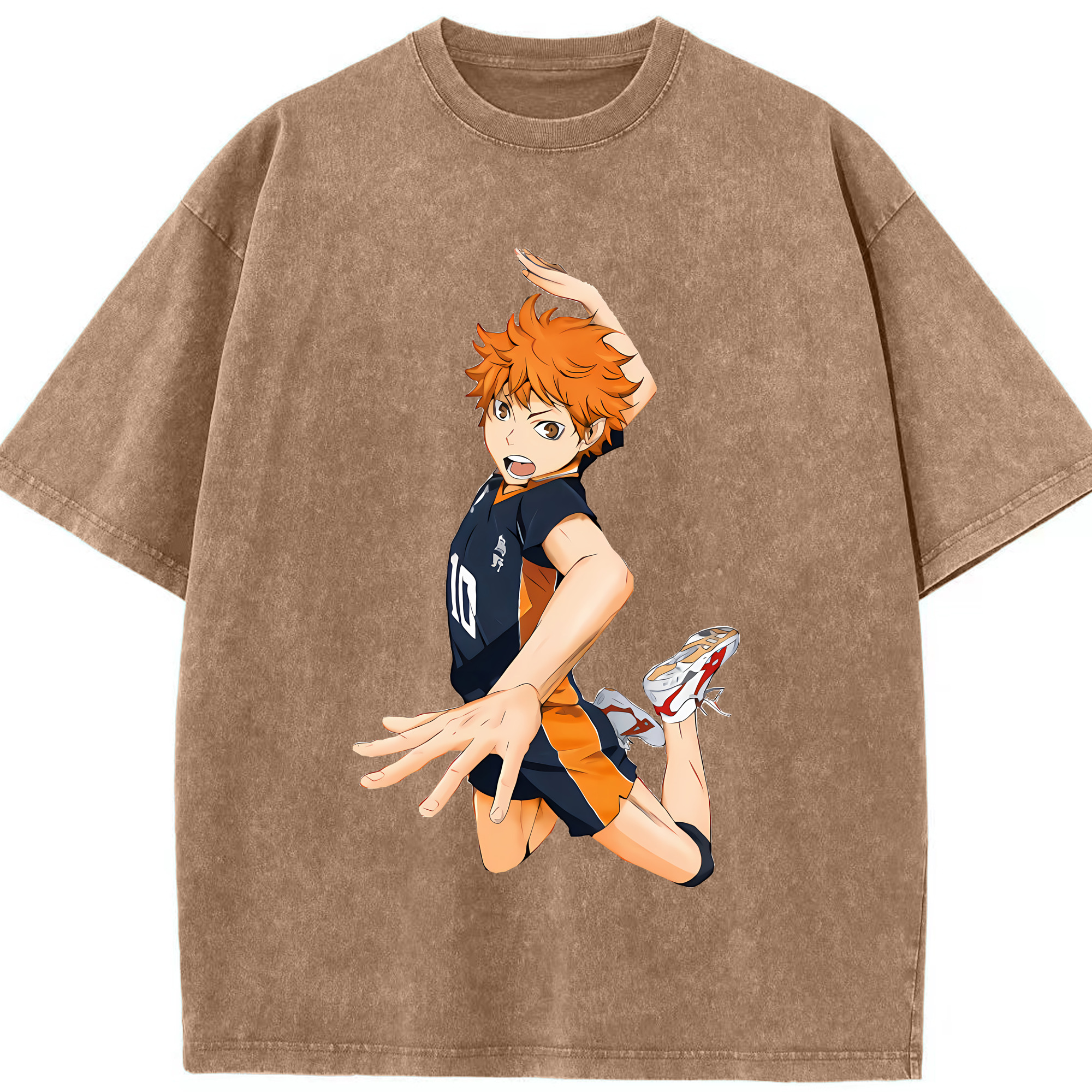 （画像用） ハイキュー!! Haikyu!! 綿100% ヴィンテージ風 半袖Tシャツ（フロントプリント）