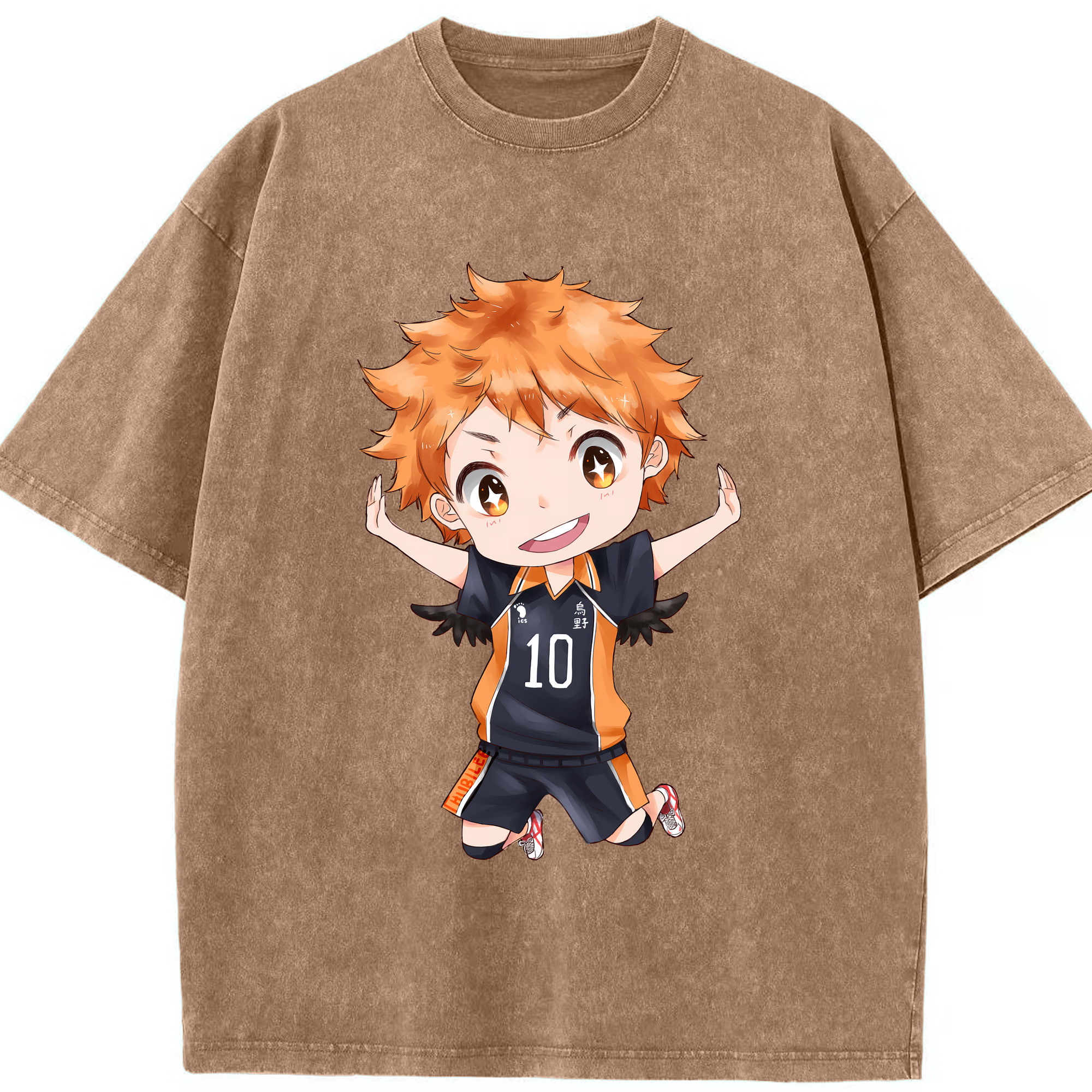 （画像用） ハイキュー!! Haikyu!! 綿100% ヴィンテージ風 半袖Tシャツ（フロントプリント）