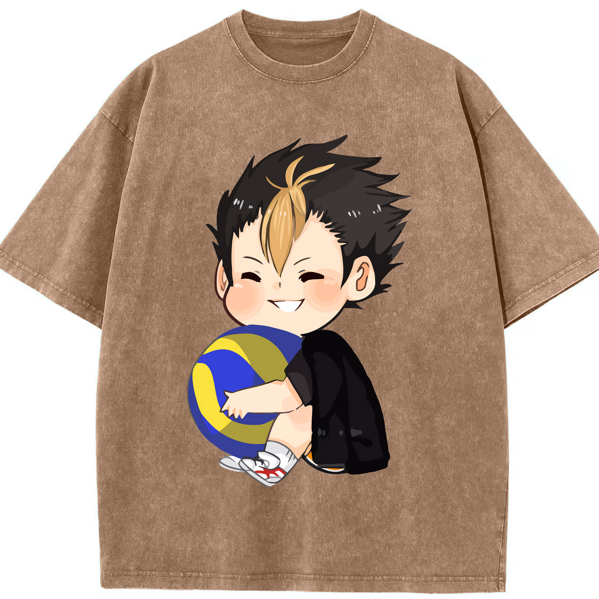 （画像用） ハイキュー!! Haikyu!! 綿100% ヴィンテージ風 半袖Tシャツ（フロントプリント）