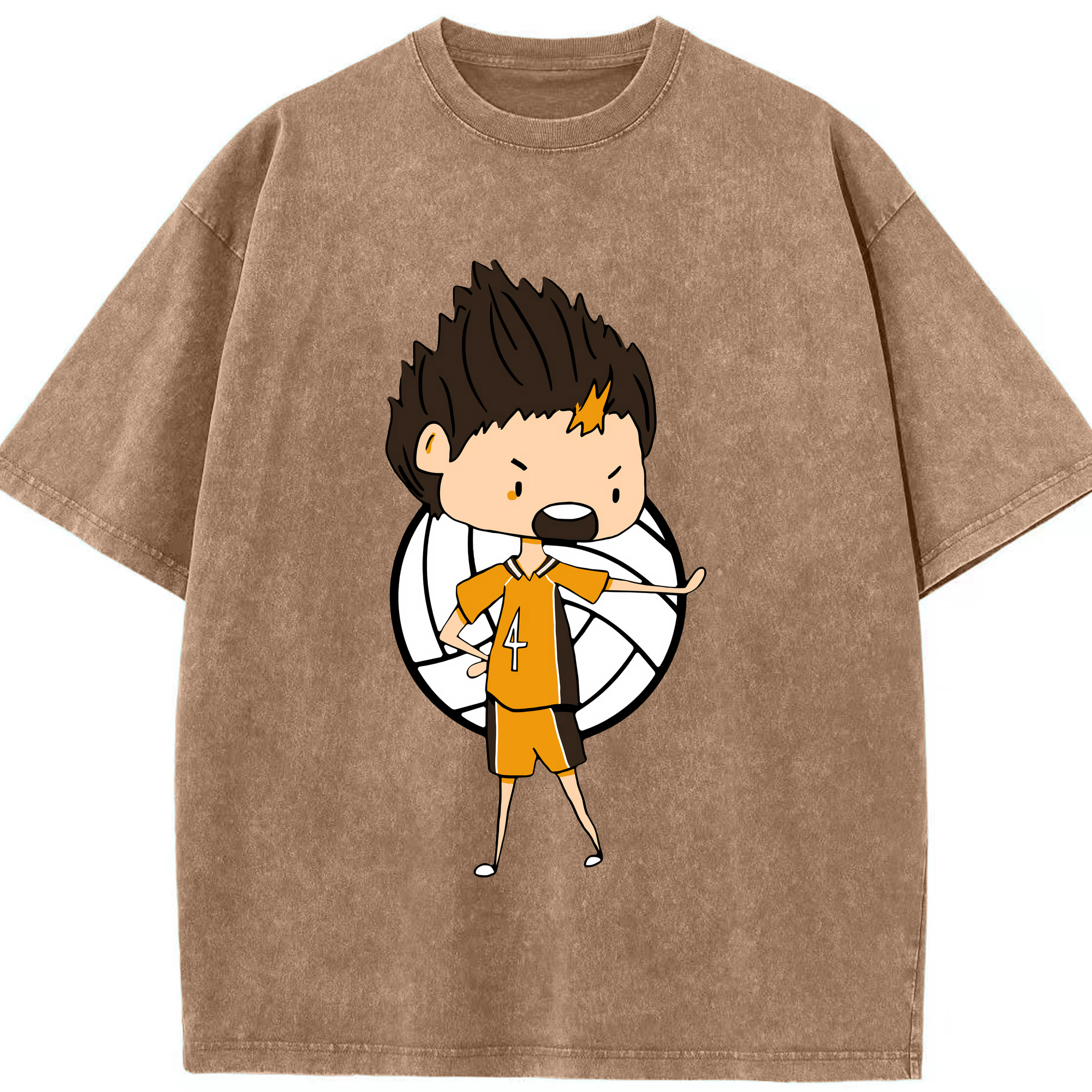 （画像用） ハイキュー!! Haikyu!! 綿100% ヴィンテージ風 半袖Tシャツ（フロントプリント）