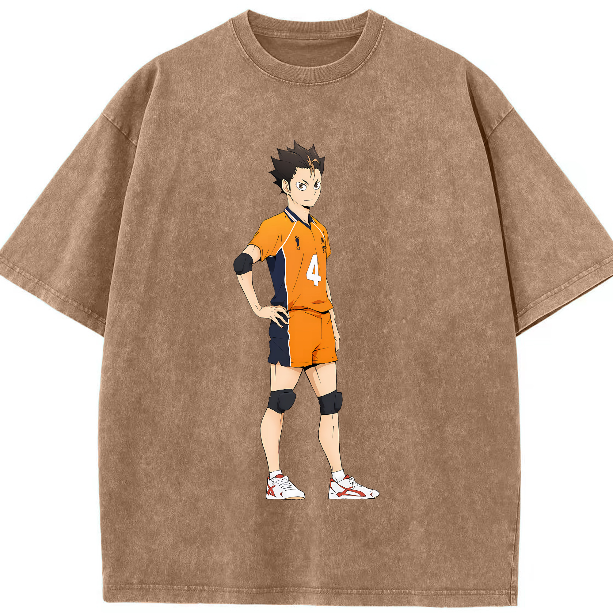 （画像用） ハイキュー!! Haikyu!! 綿100% ヴィンテージ風 半袖Tシャツ（フロントプリント）