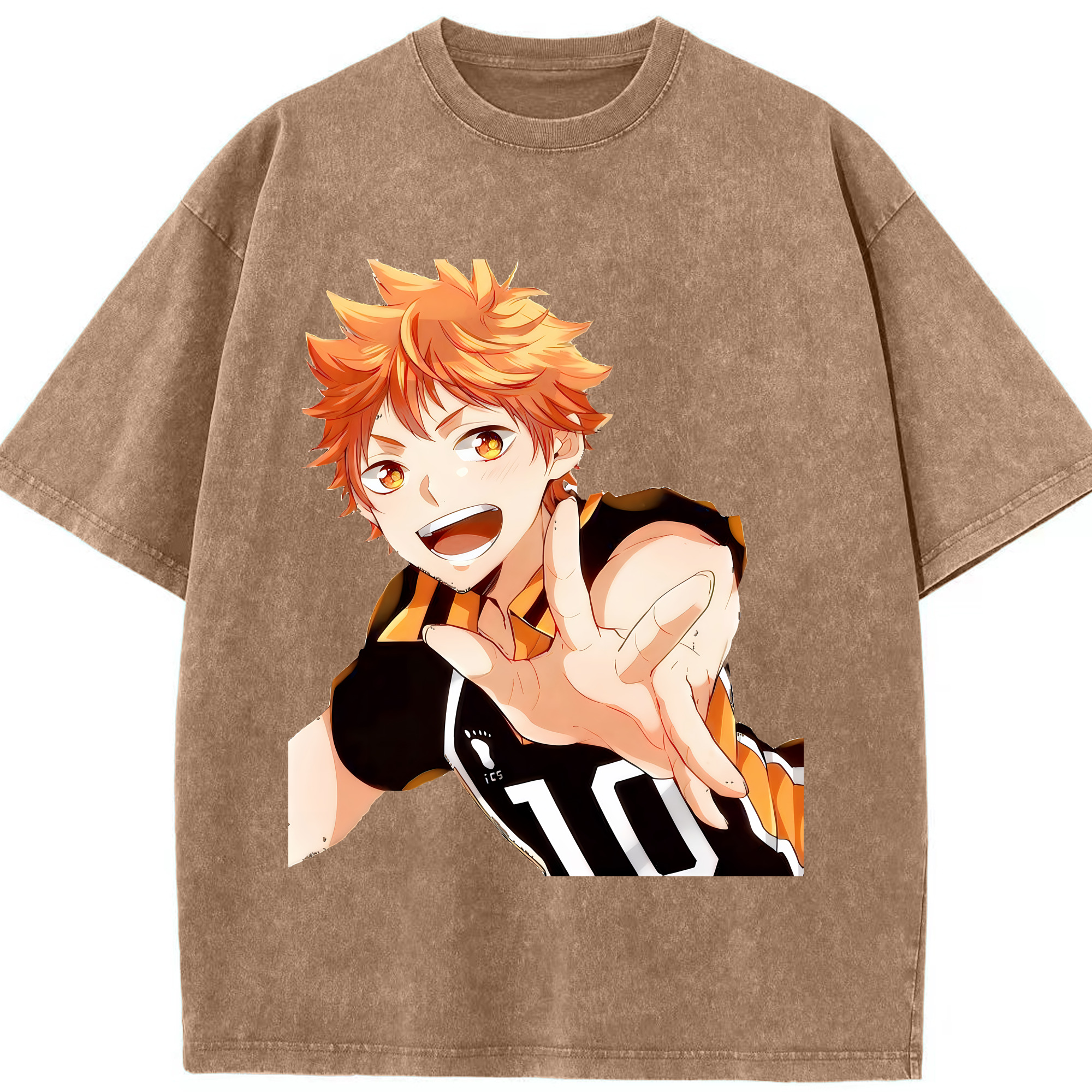 （画像用） ハイキュー!! Haikyu!! 綿100% ヴィンテージ風 半袖Tシャツ（フロントプリント）