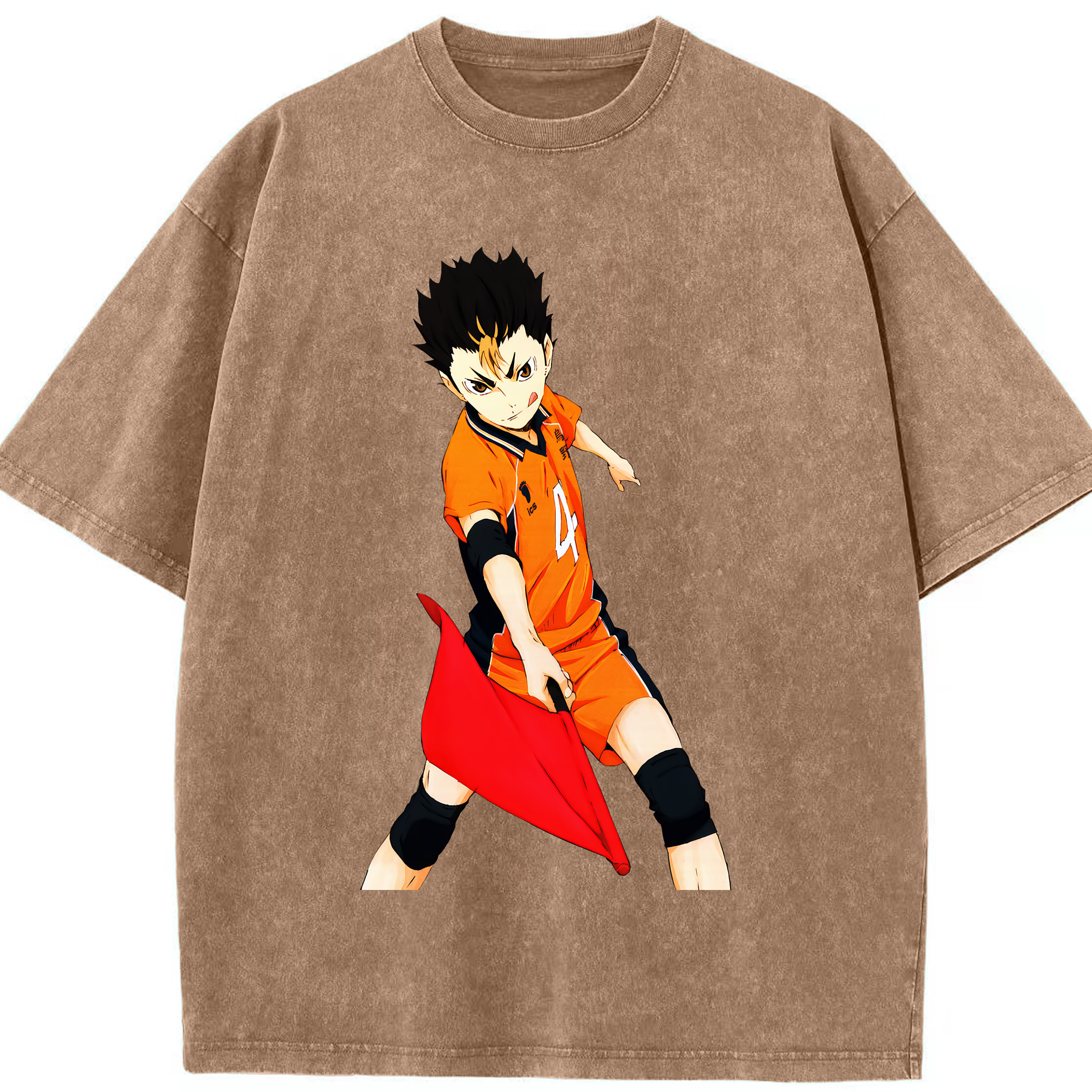 （画像用） ハイキュー!! Haikyu!! 綿100% ヴィンテージ風 半袖Tシャツ（フロントプリント）