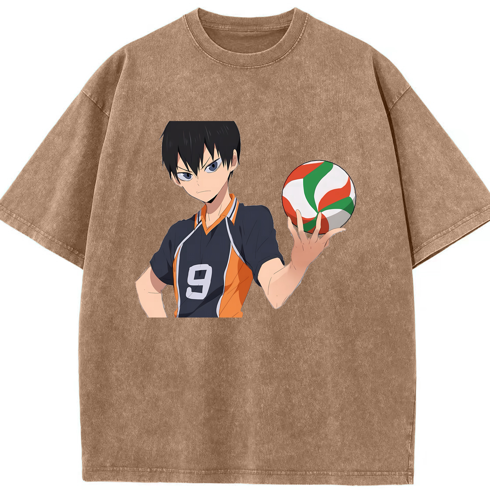 （画像用） ハイキュー!! Haikyu!! 綿100% ヴィンテージ風 半袖Tシャツ（フロントプリント）