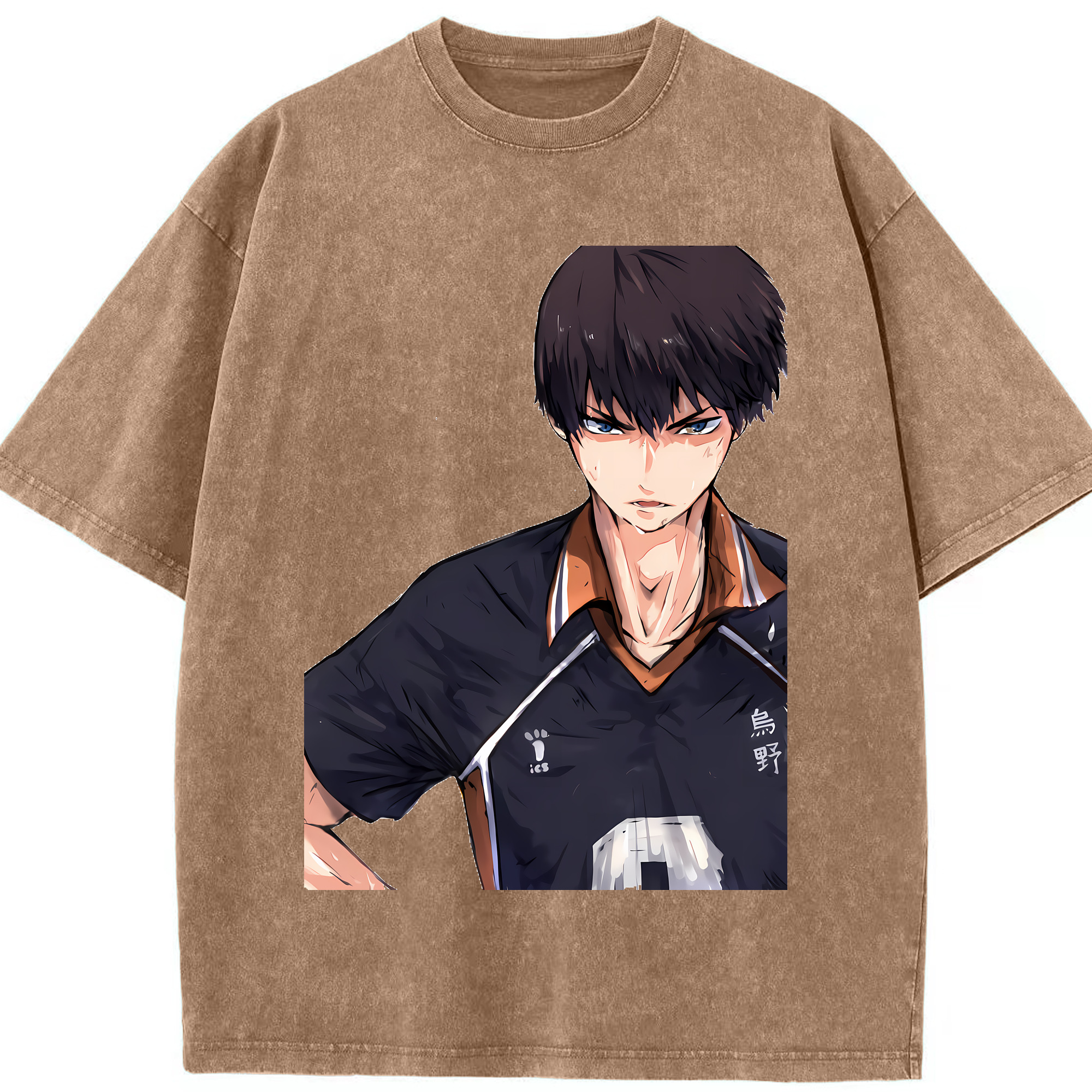 （画像用） ハイキュー!! Haikyu!! 綿100% ヴィンテージ風 半袖Tシャツ（フロントプリント）