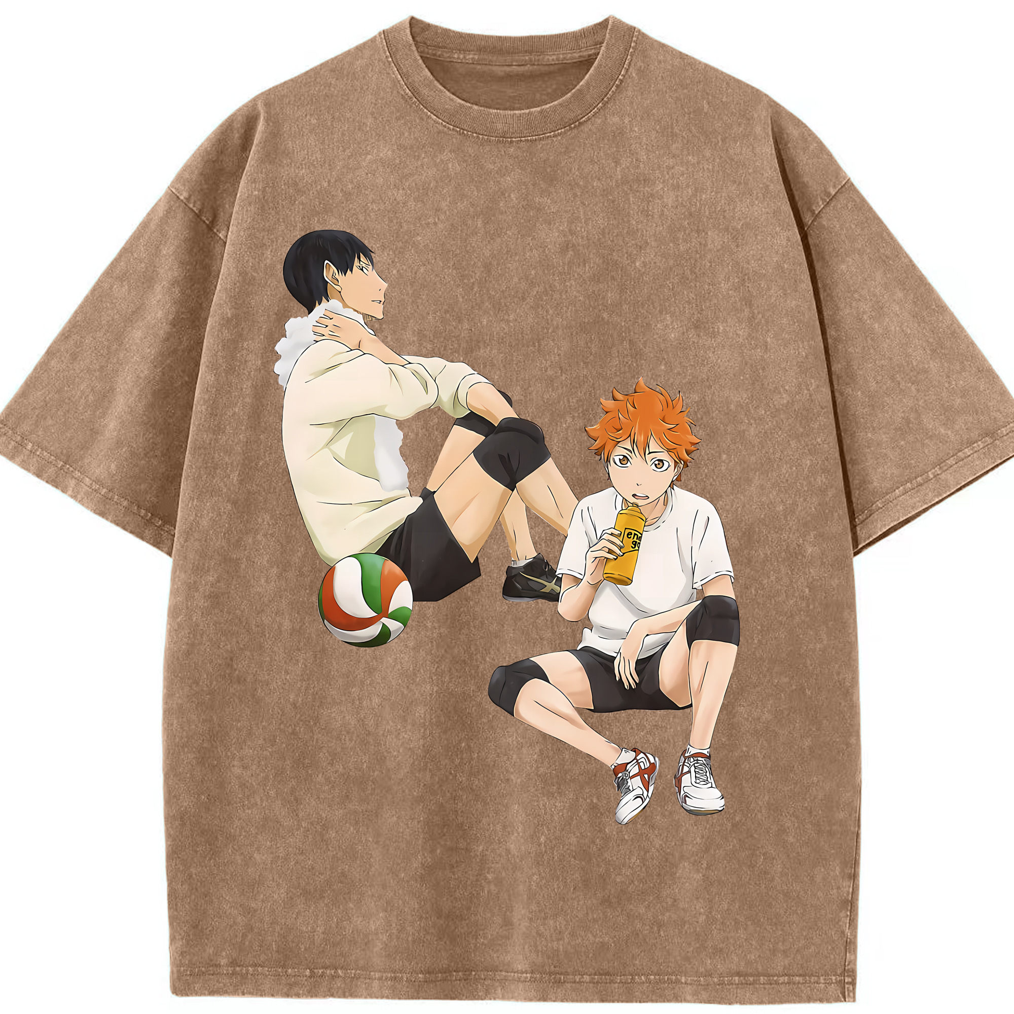 （画像用） ハイキュー!! Haikyu!! 綿100% ヴィンテージ風 半袖Tシャツ（フロントプリント）