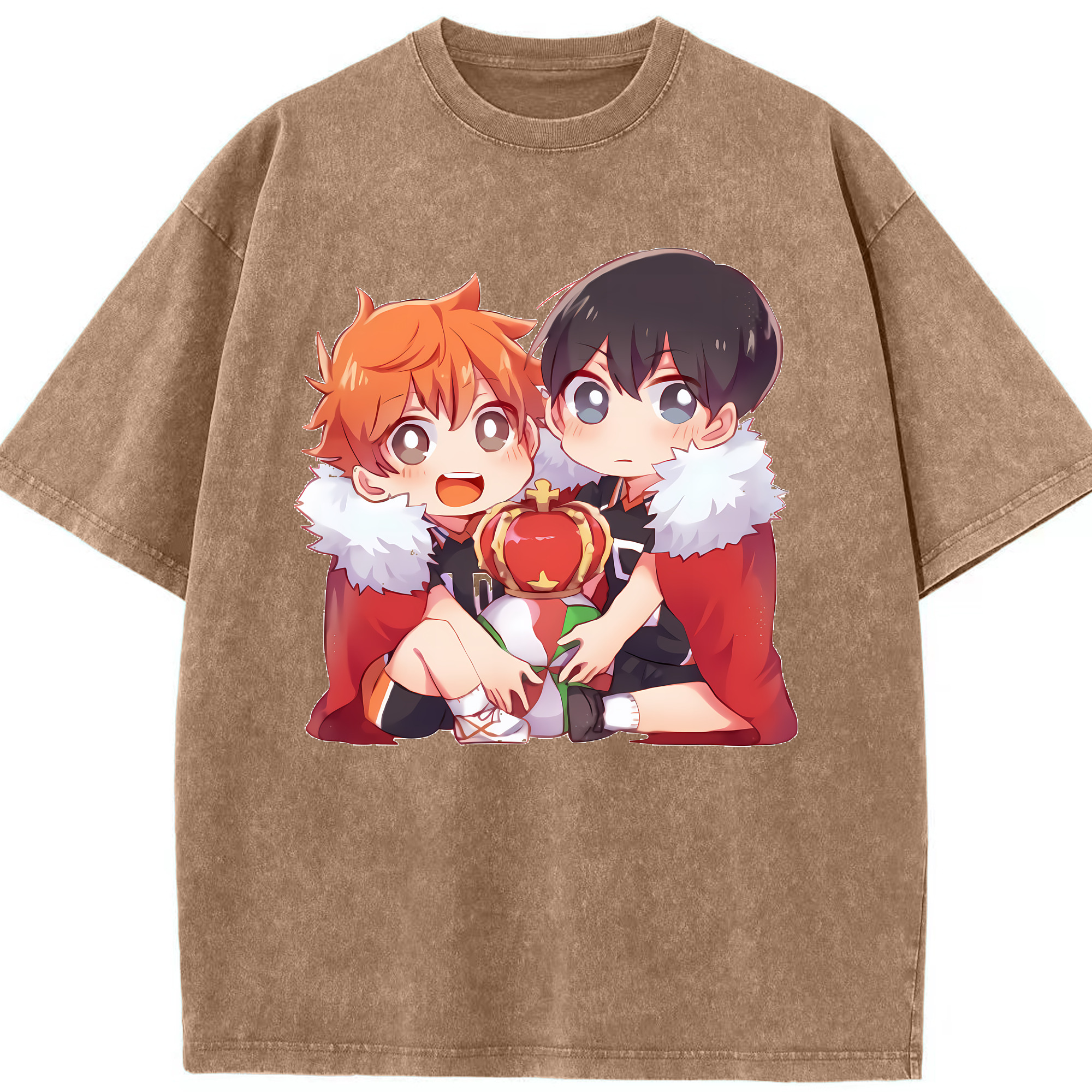 （画像用） ハイキュー!! Haikyu!! 綿100% ヴィンテージ風 半袖Tシャツ（フロントプリント）