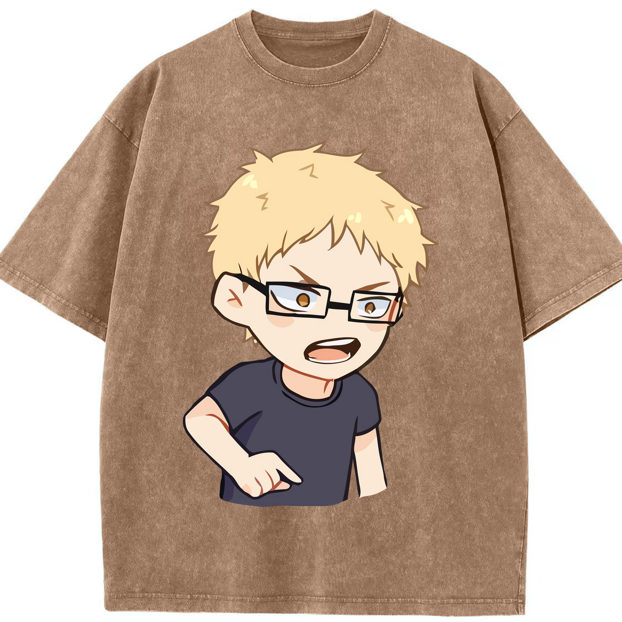 （画像用） ハイキュー!! Haikyu!! 綿100% ヴィンテージ風 半袖Tシャツ（フロントプリント）