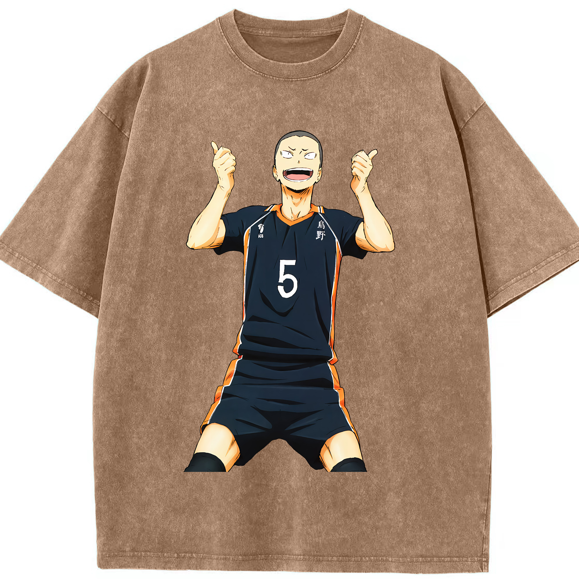 （画像用） ハイキュー!! Haikyu!! 綿100% ヴィンテージ風 半袖Tシャツ（フロントプリント）