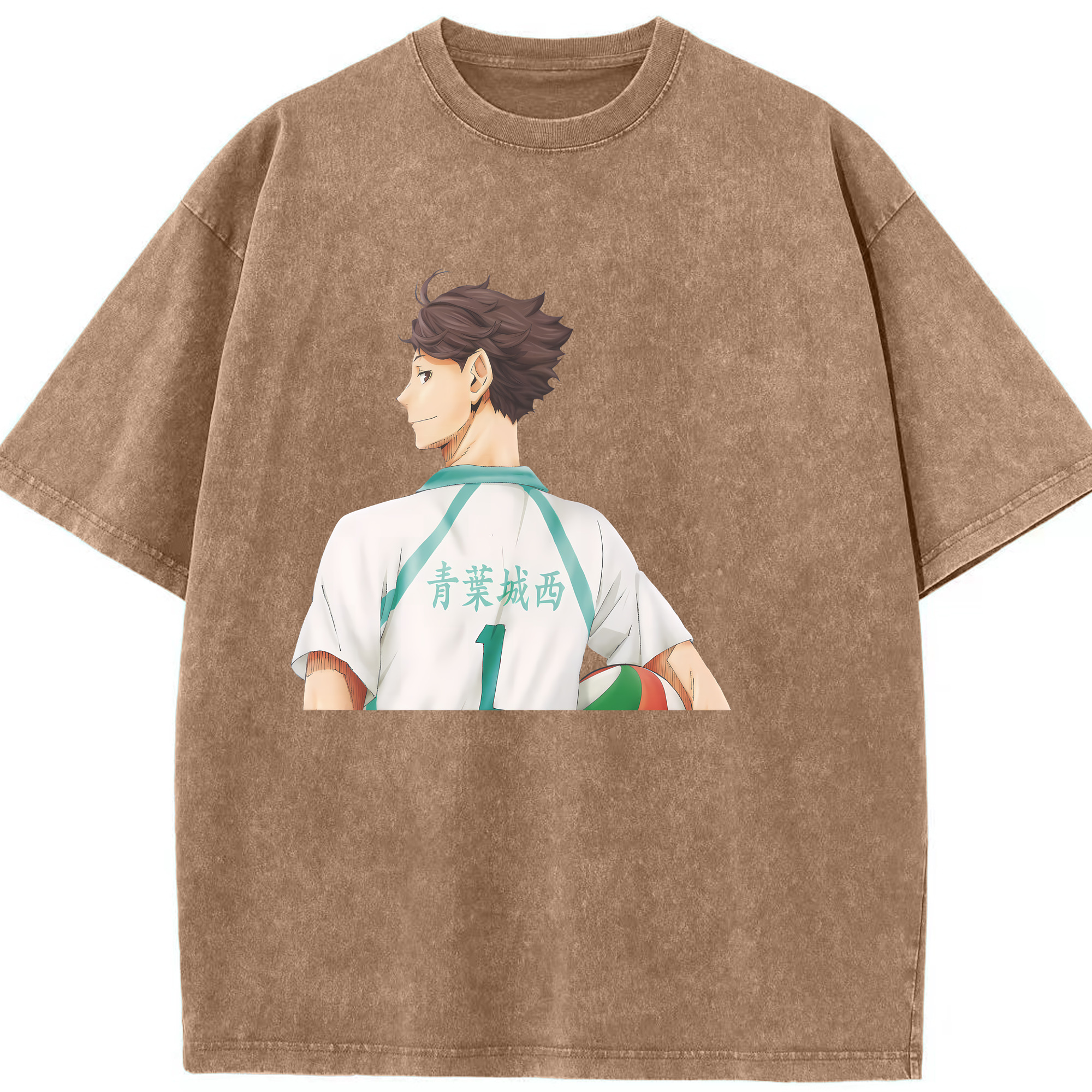 （画像用） ハイキュー!! Haikyu!! 綿100% ヴィンテージ風 半袖Tシャツ（フロントプリント）