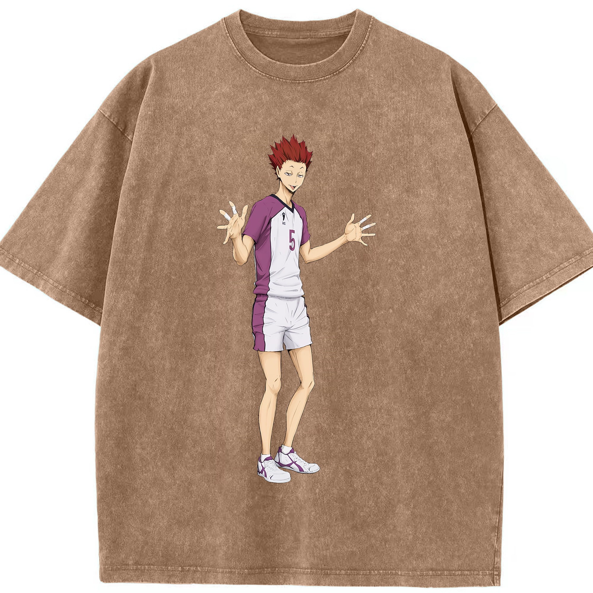 （画像用） ハイキュー!! Haikyu!! 綿100% ヴィンテージ風 半袖Tシャツ（フロントプリント）