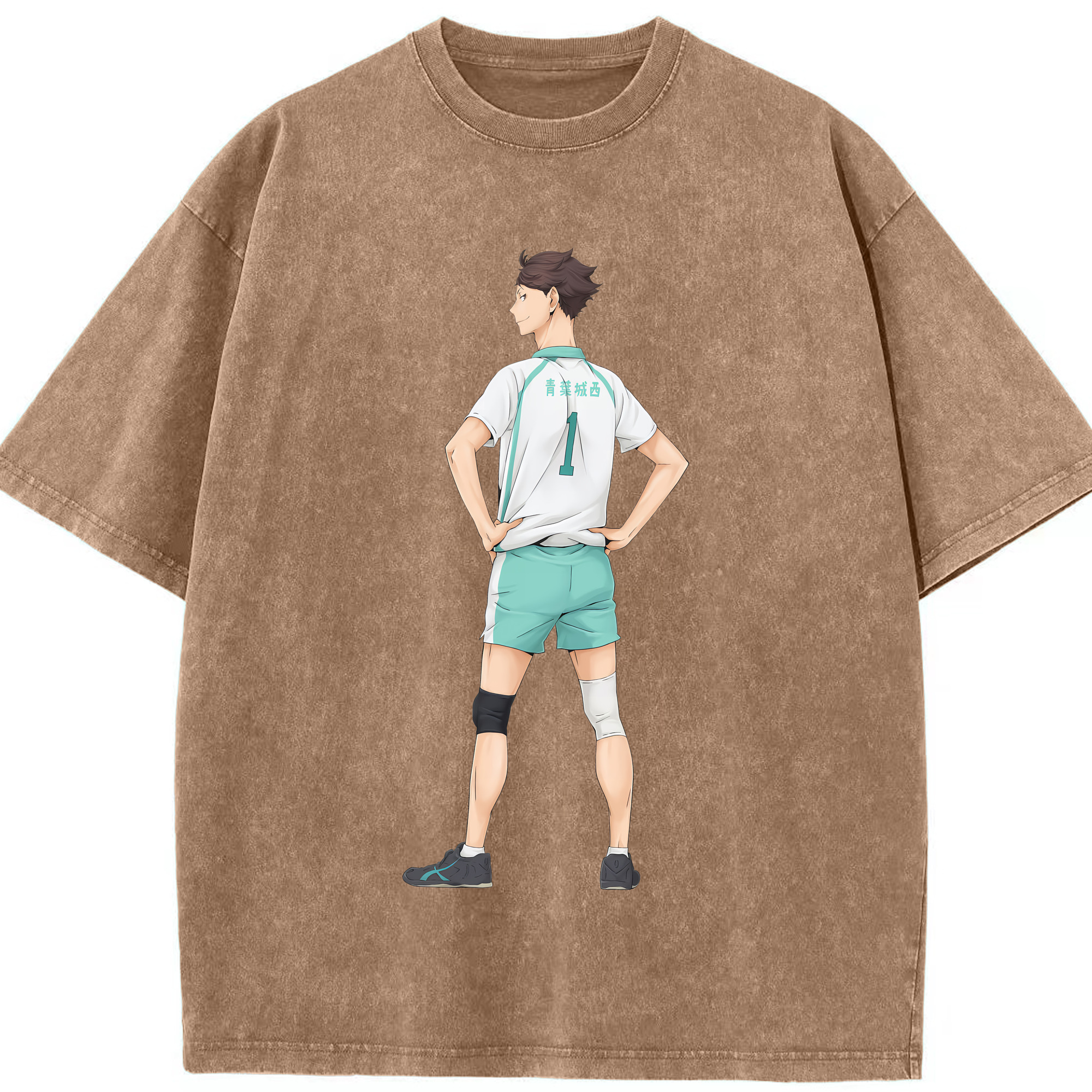 （画像用） ハイキュー!! Haikyu!! 綿100% ヴィンテージ風 半袖Tシャツ（フロントプリント）