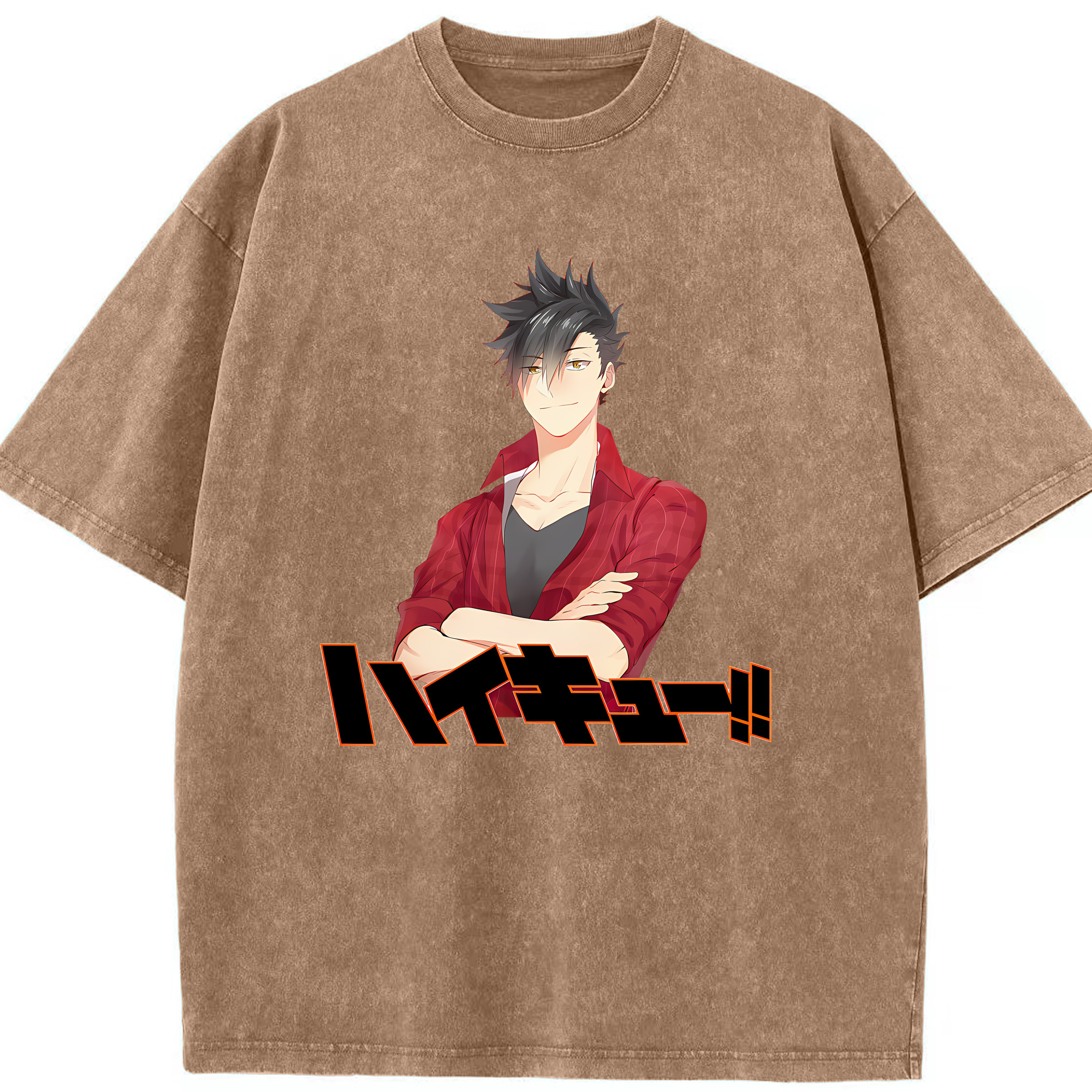 （画像用） ハイキュー!! Haikyu!! 綿100% ヴィンテージ風 半袖Tシャツ（フロントプリント）