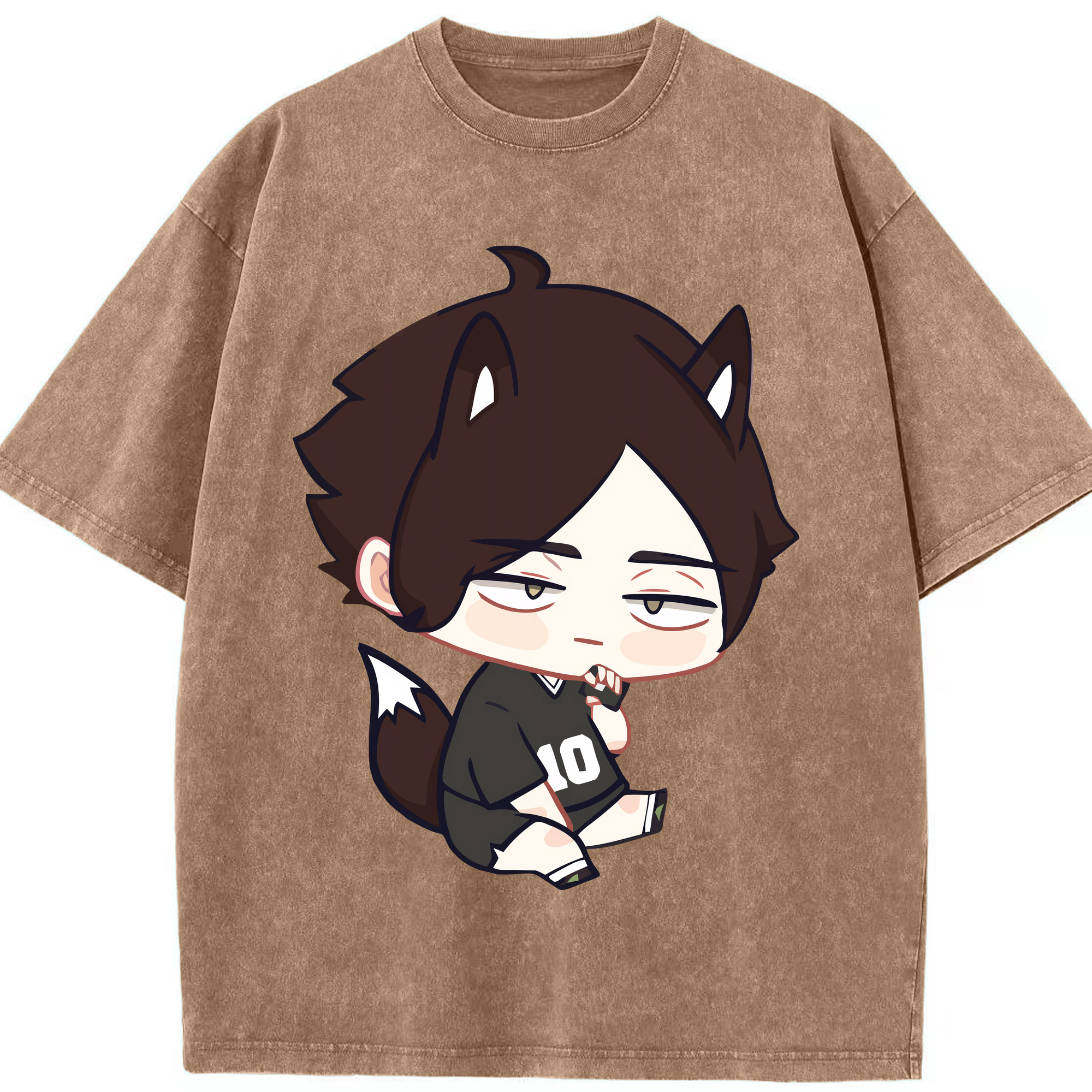 （画像用） ハイキュー!! Haikyu!! 綿100% ヴィンテージ風 半袖Tシャツ（フロントプリント）
