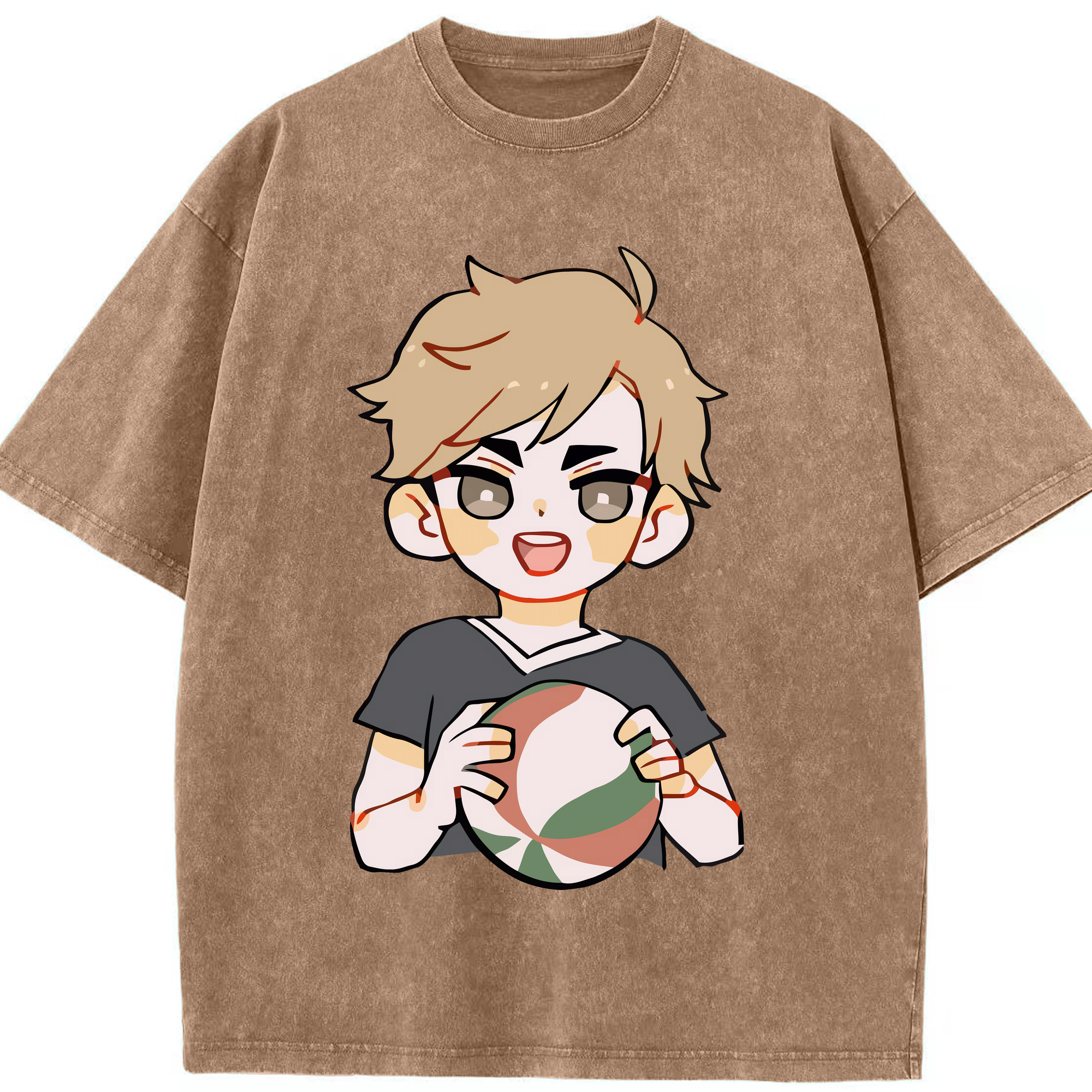 （画像用） ハイキュー!! Haikyu!! 綿100% ヴィンテージ風 半袖Tシャツ（フロントプリント）
