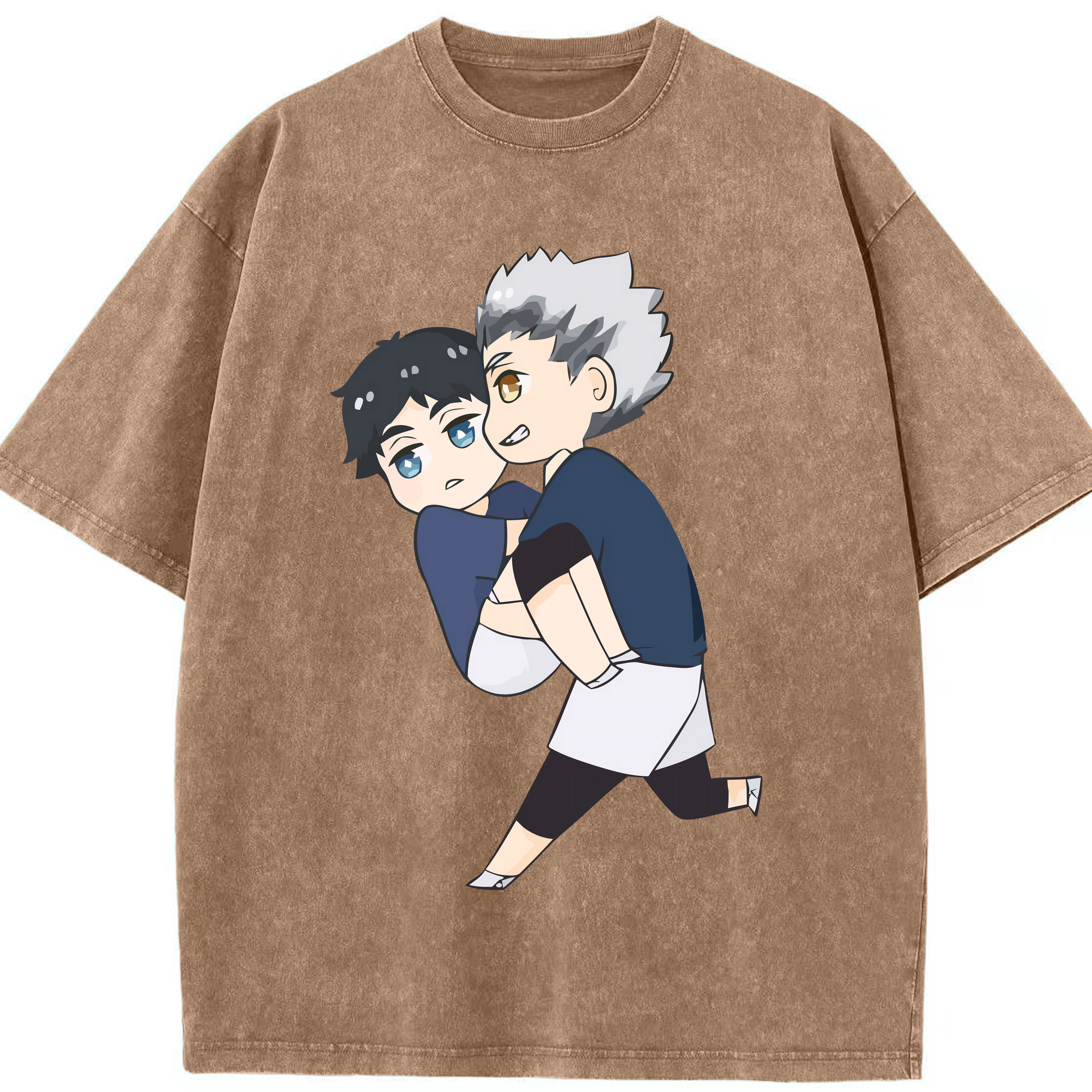 （画像用） ハイキュー!! Haikyu!! 綿100% ヴィンテージ風 半袖Tシャツ（フロントプリント）