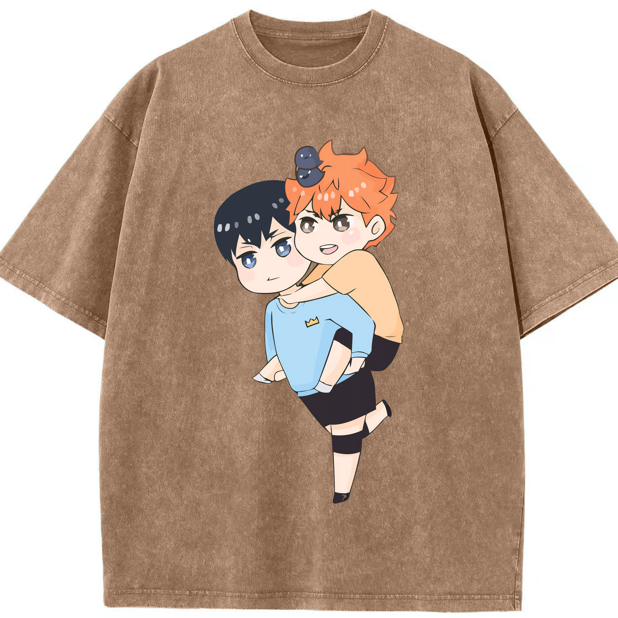 （画像用） ハイキュー!! Haikyu!! 綿100% ヴィンテージ風 半袖Tシャツ（フロントプリント）