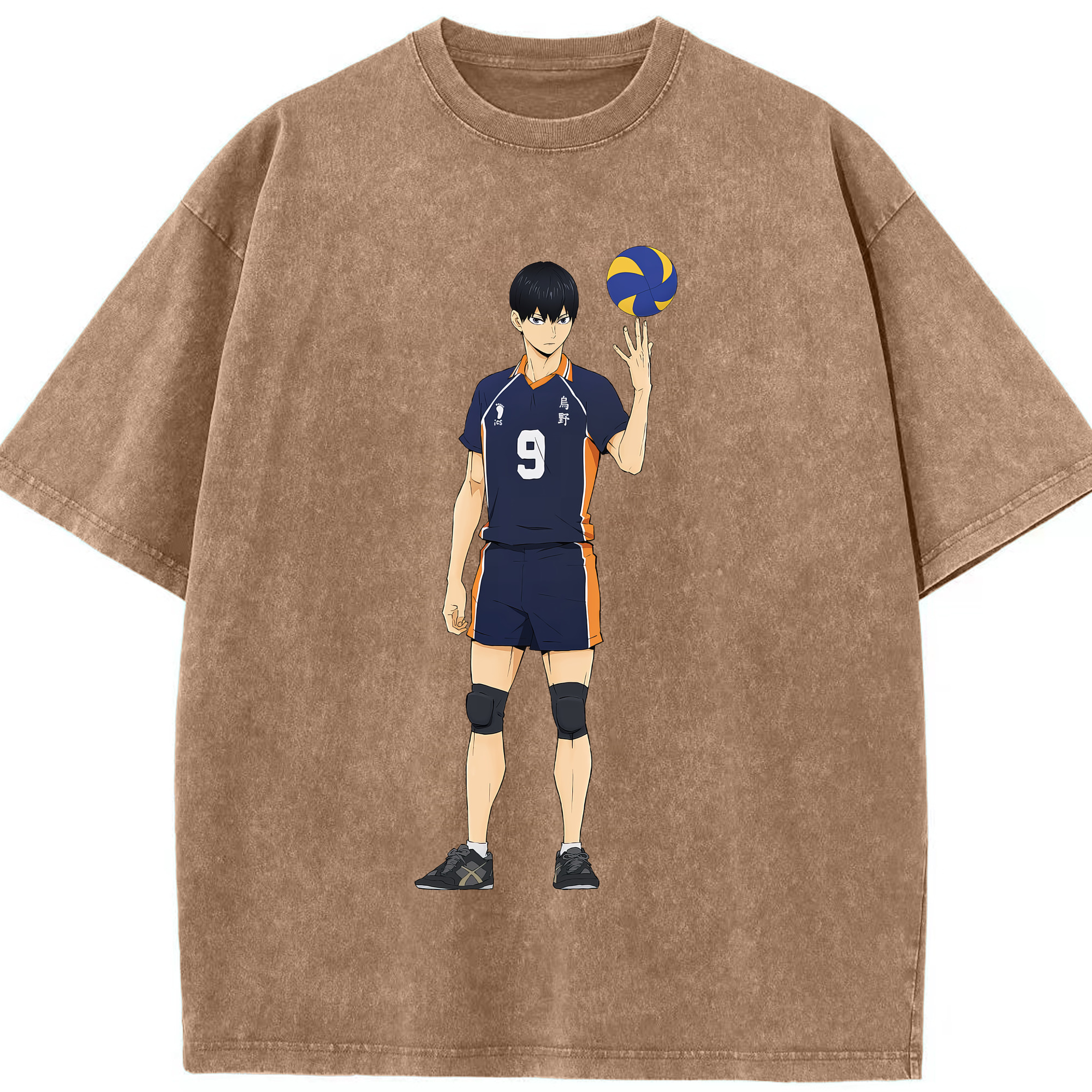 （画像用） ハイキュー!! Haikyu!! 綿100% ヴィンテージ風 半袖Tシャツ（フロントプリント）