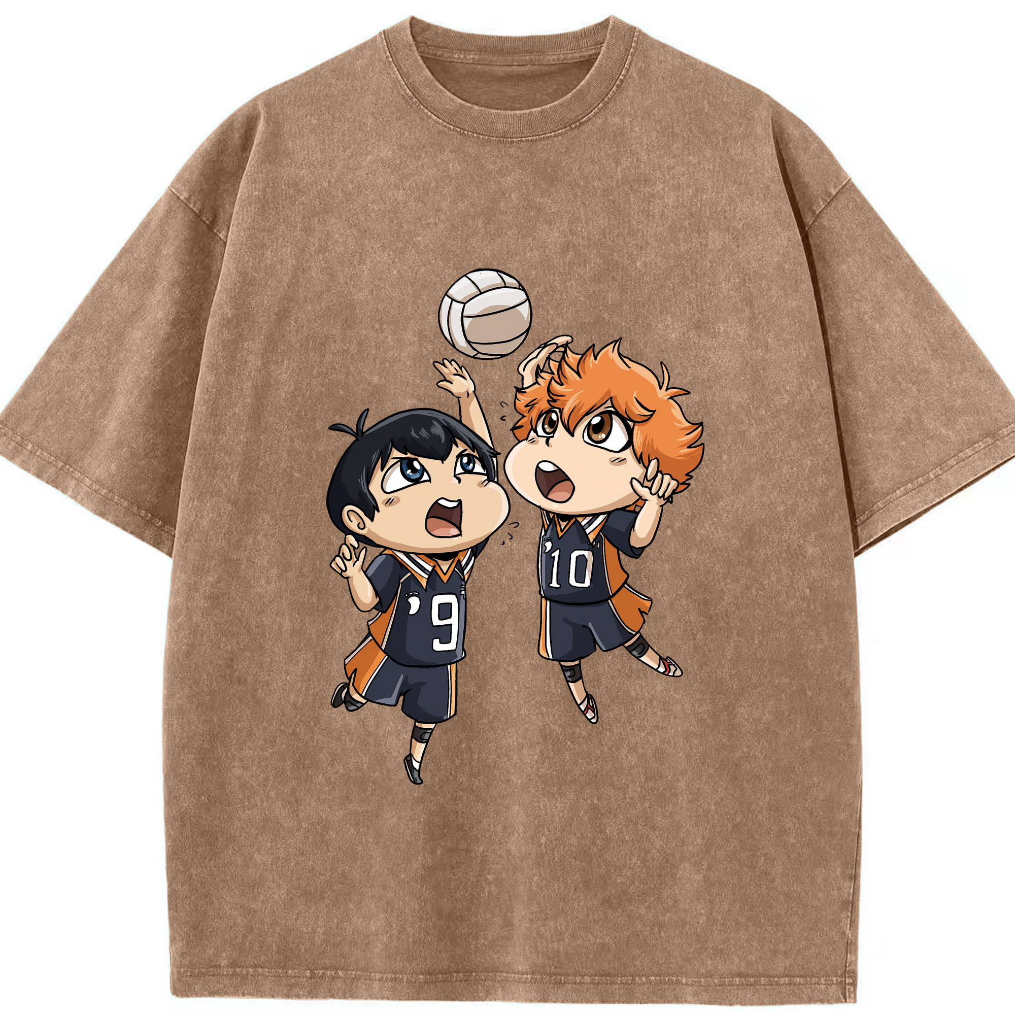 （画像用） ハイキュー!! Haikyu!! 綿100% ヴィンテージ風 半袖Tシャツ（フロントプリント）