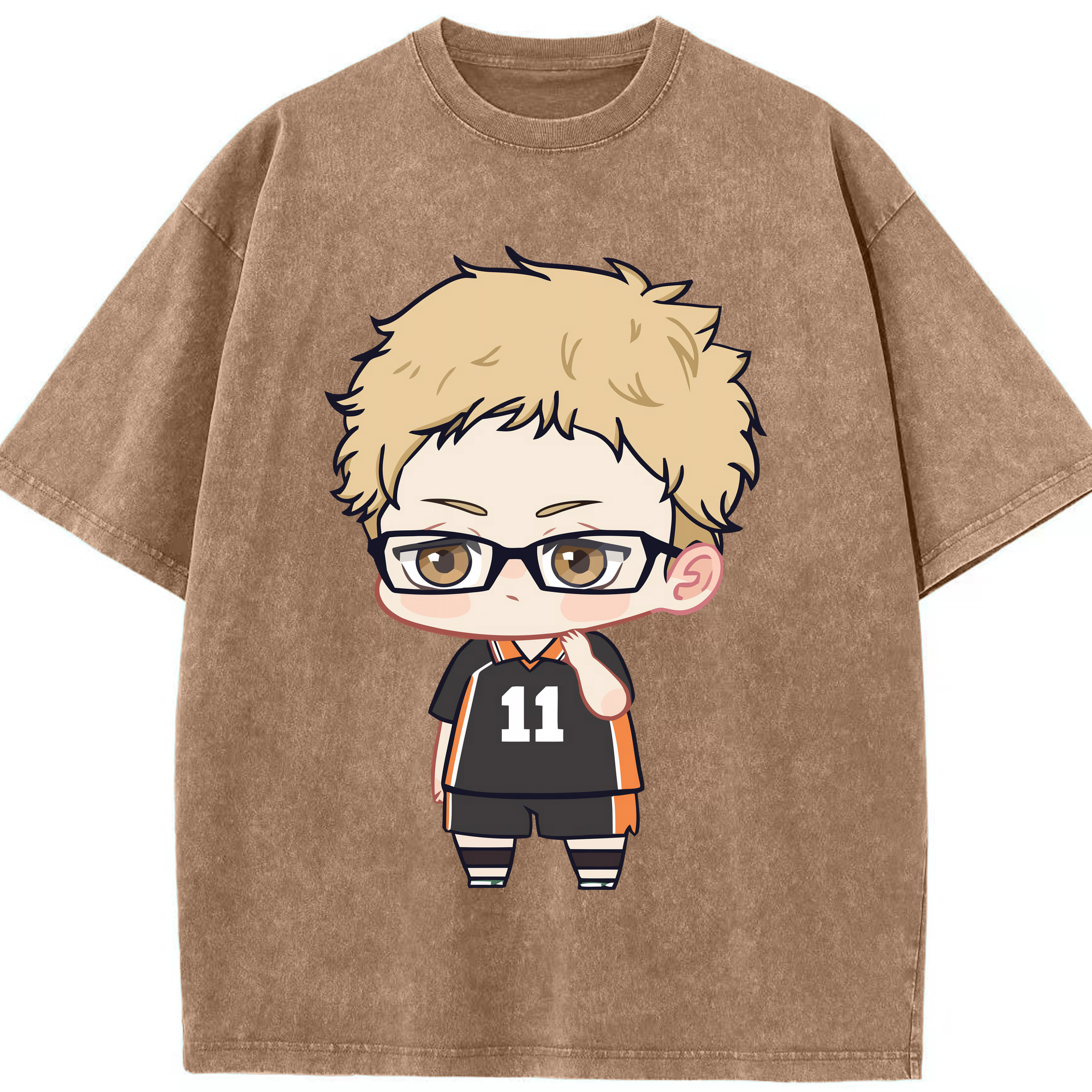 （画像用） ハイキュー!! Haikyu!! 綿100% ヴィンテージ風 半袖Tシャツ（フロントプリント）