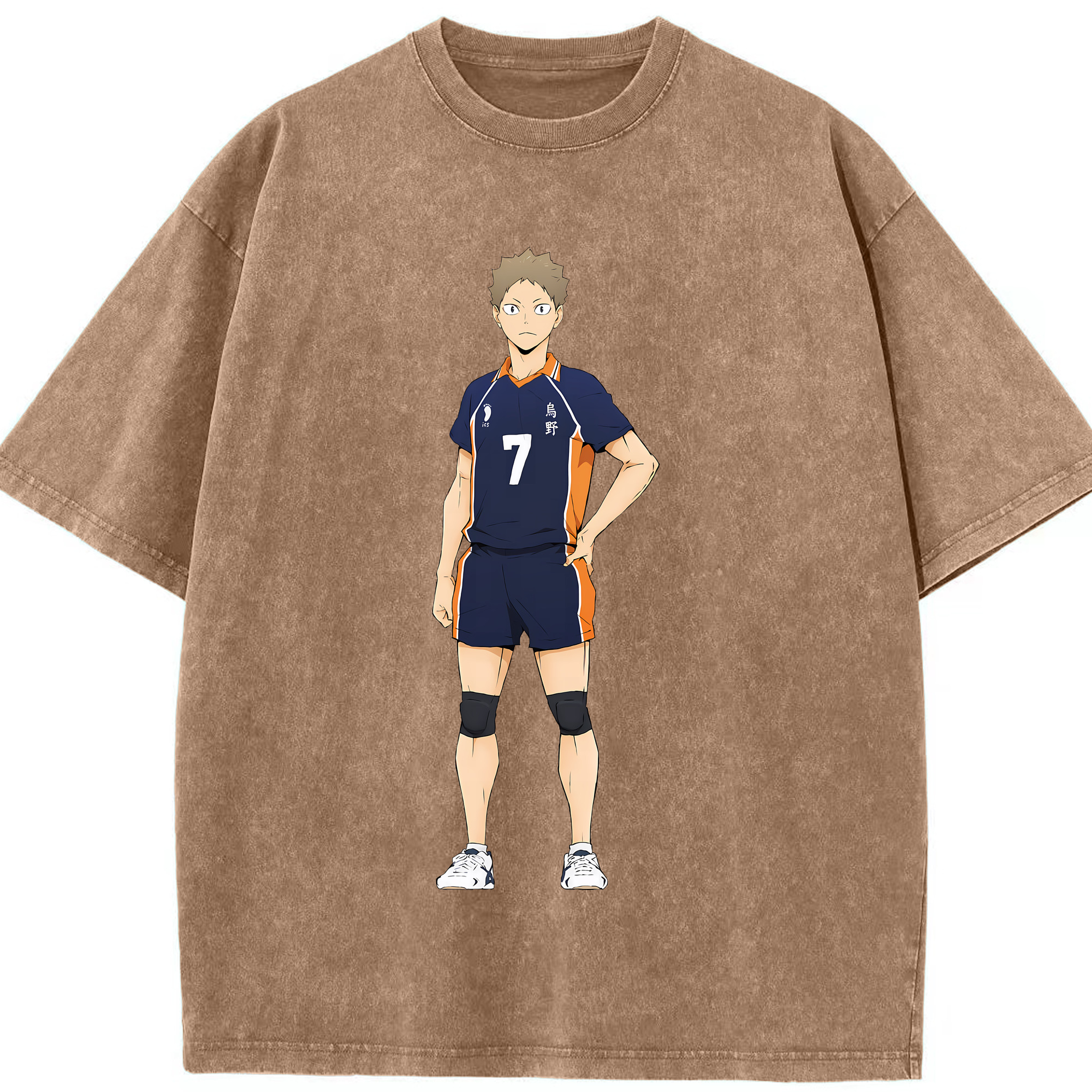 （画像用） ハイキュー!! Haikyu!! 綿100% ヴィンテージ風 半袖Tシャツ（フロントプリント）