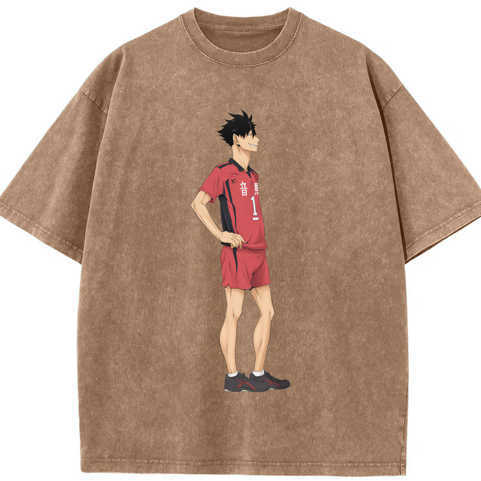 （画像用） ハイキュー!! Haikyu!! 綿100% ヴィンテージ風 半袖Tシャツ（フロントプリント）