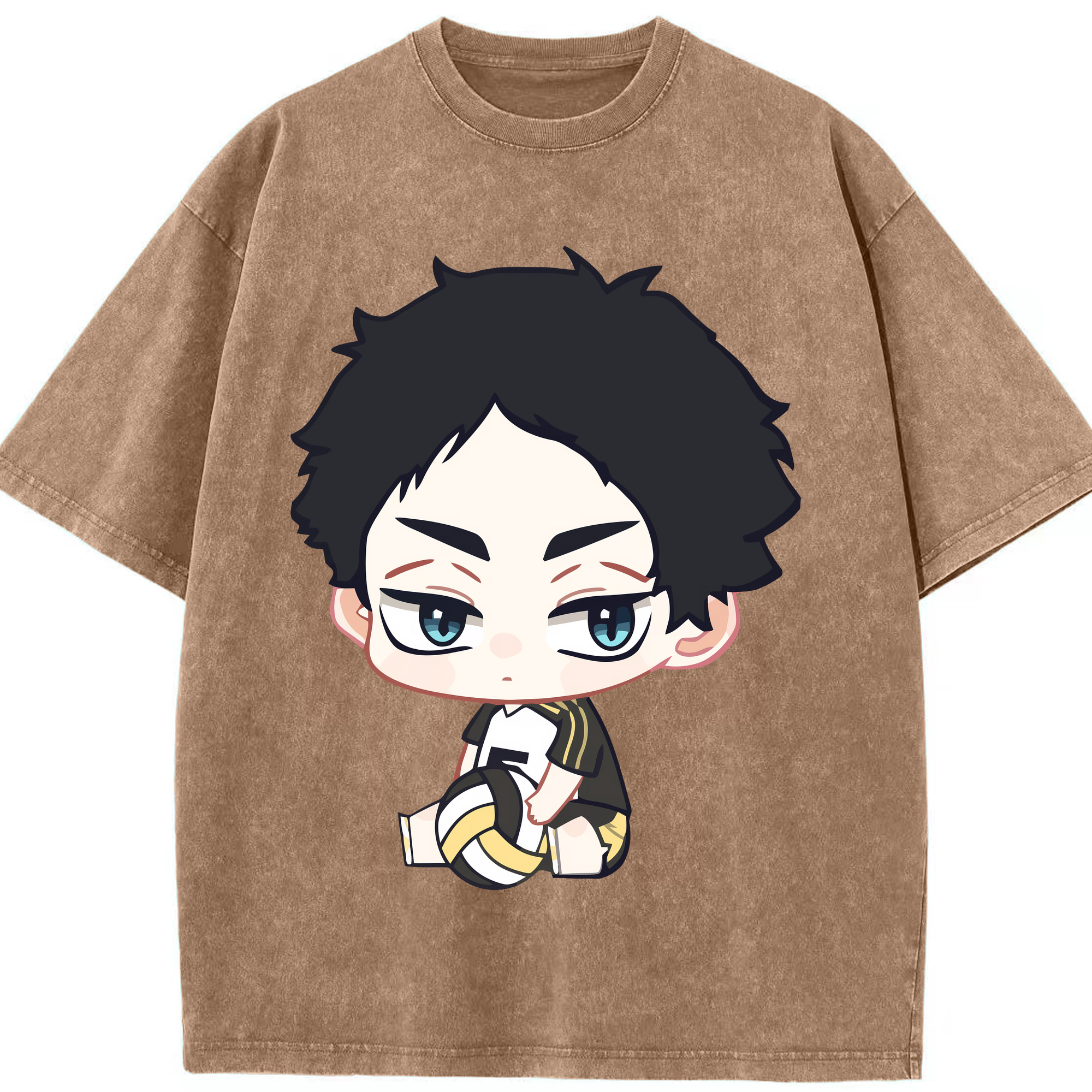 （画像用） ハイキュー!! Haikyu!! 綿100% ヴィンテージ風 半袖Tシャツ（フロントプリント）