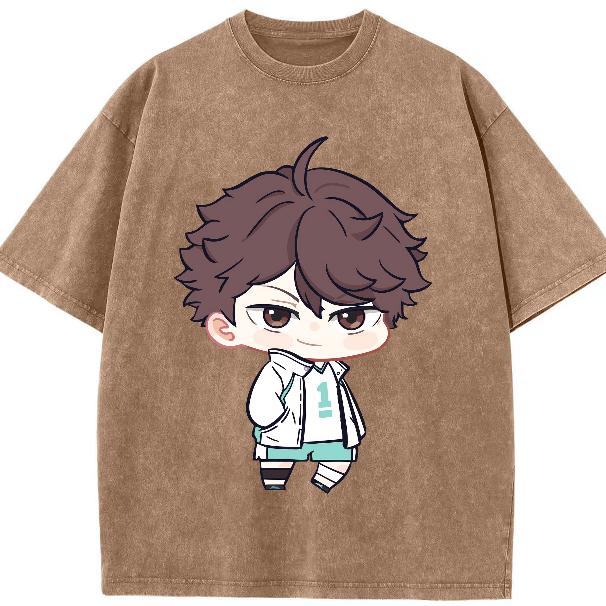 （画像用） ハイキュー!! Haikyu!! 綿100% ヴィンテージ風 半袖Tシャツ（フロントプリント）