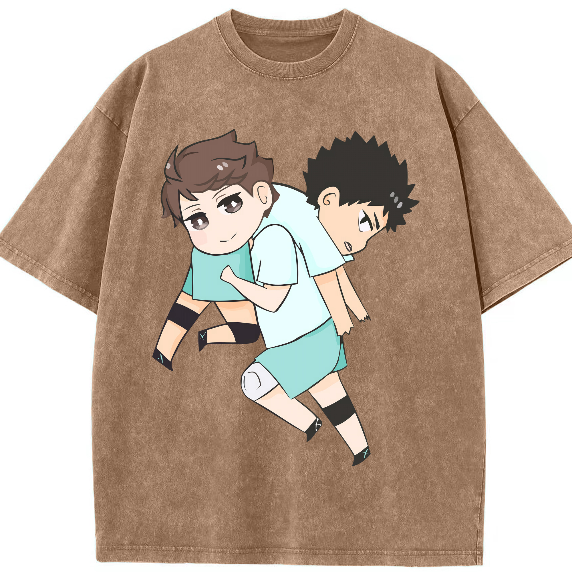 （画像用） ハイキュー!! Haikyu!! 綿100% ヴィンテージ風 半袖Tシャツ（フロントプリント）