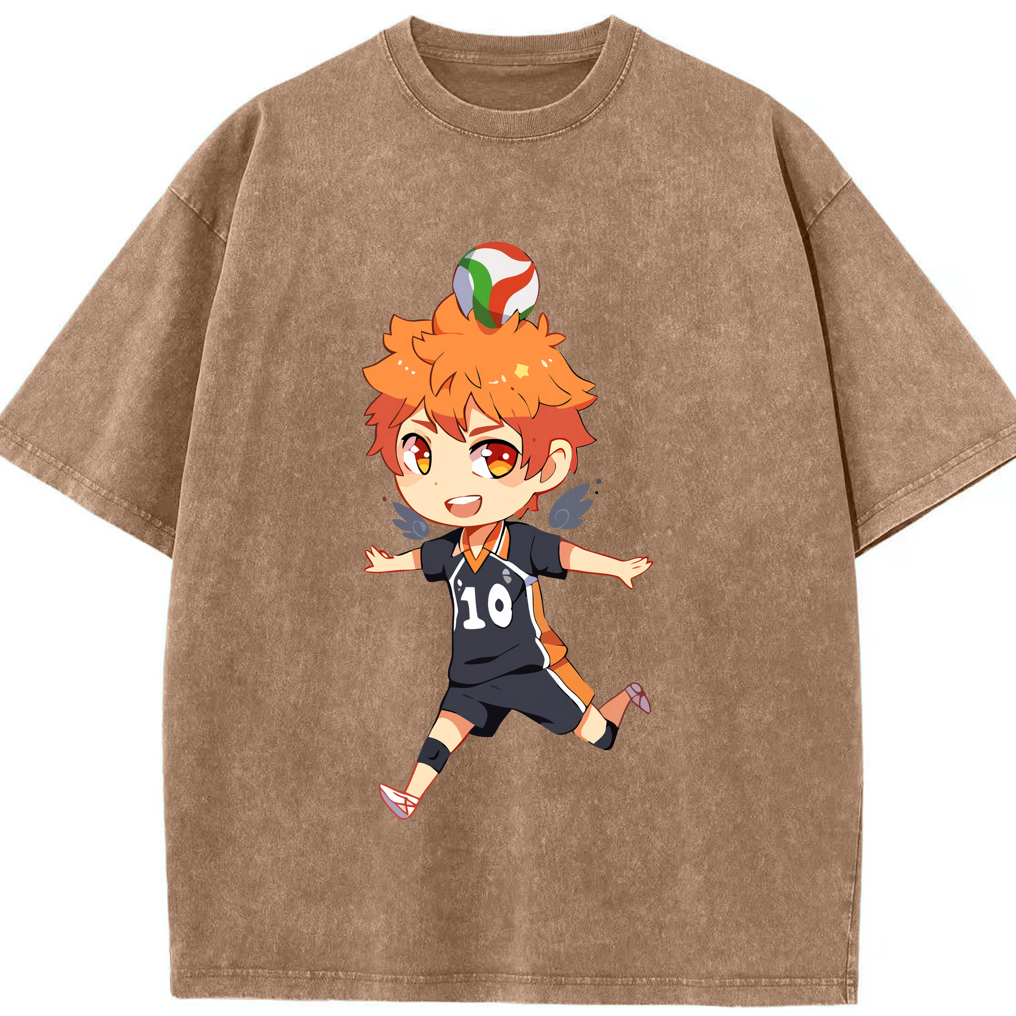 （画像用） ハイキュー!! Haikyu!! 綿100% ヴィンテージ風 半袖Tシャツ（フロントプリント）