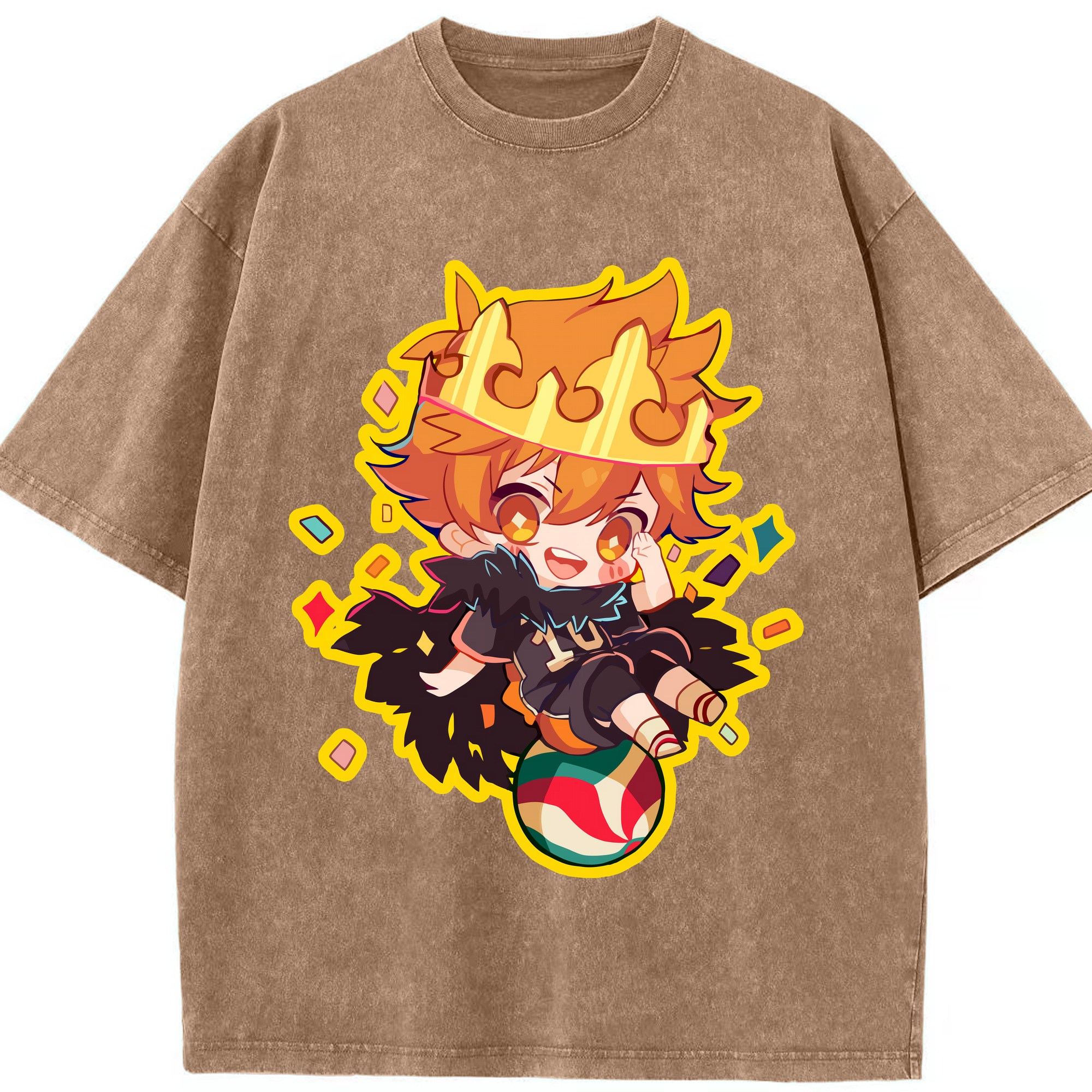 （画像用） ハイキュー!! Haikyu!! 綿100% ヴィンテージ風 半袖Tシャツ（フロントプリント）