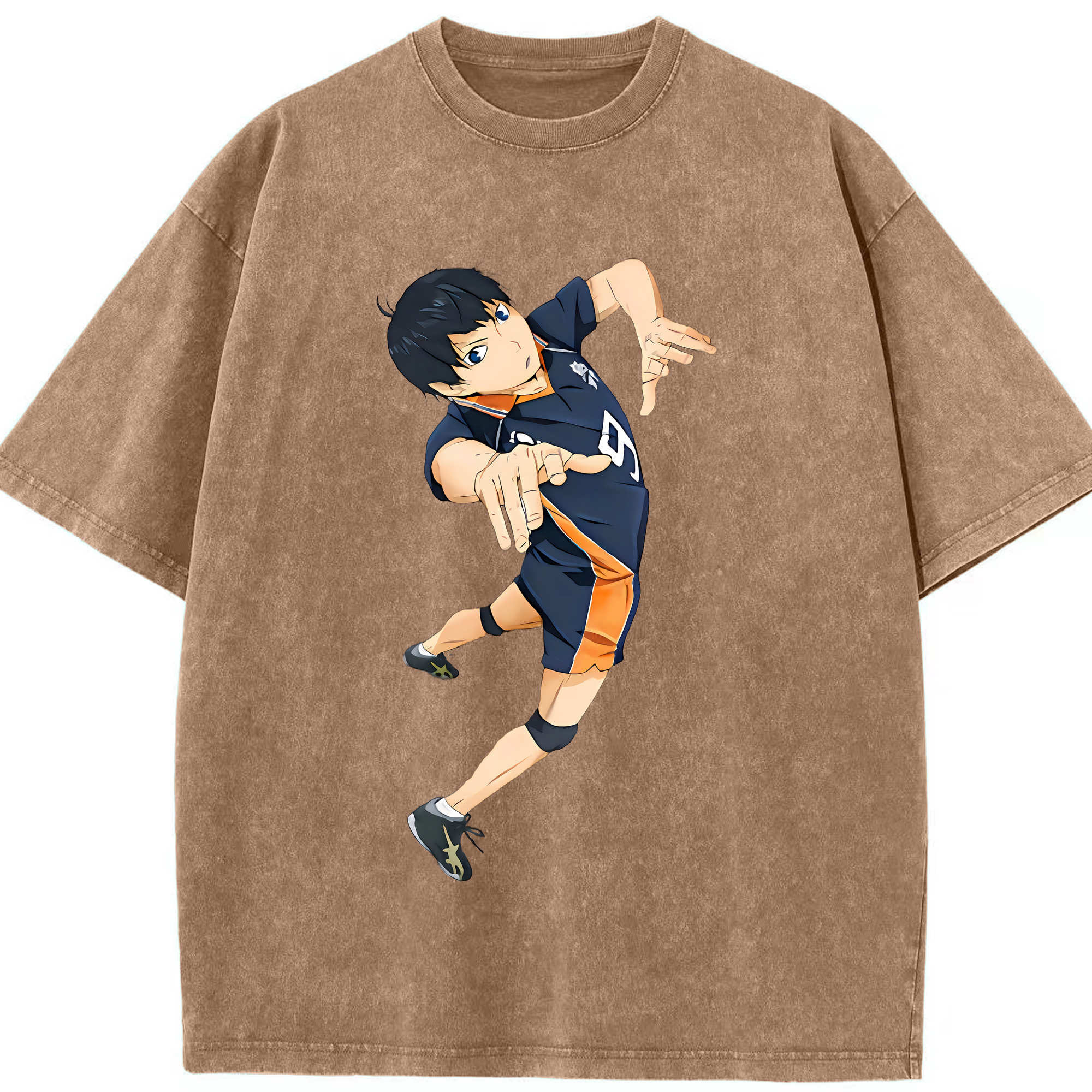（画像用） ハイキュー!! Haikyu!! 綿100% ヴィンテージ風 半袖Tシャツ（フロントプリント）