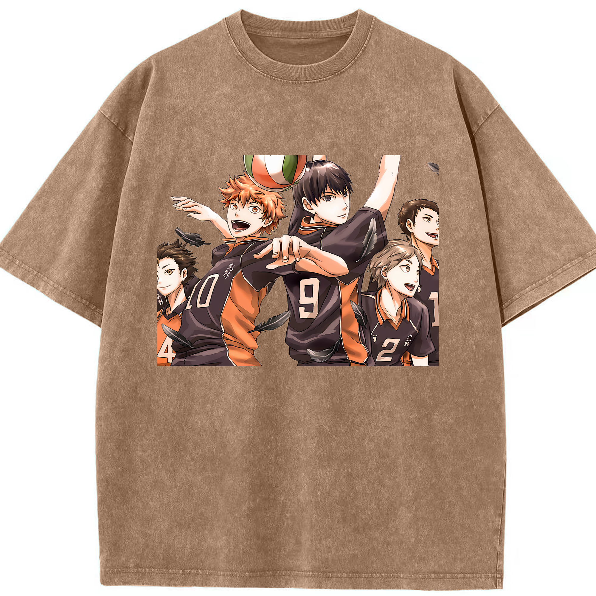 （画像用） ハイキュー!! Haikyu!! 綿100% ヴィンテージ風 半袖Tシャツ（フロントプリント）