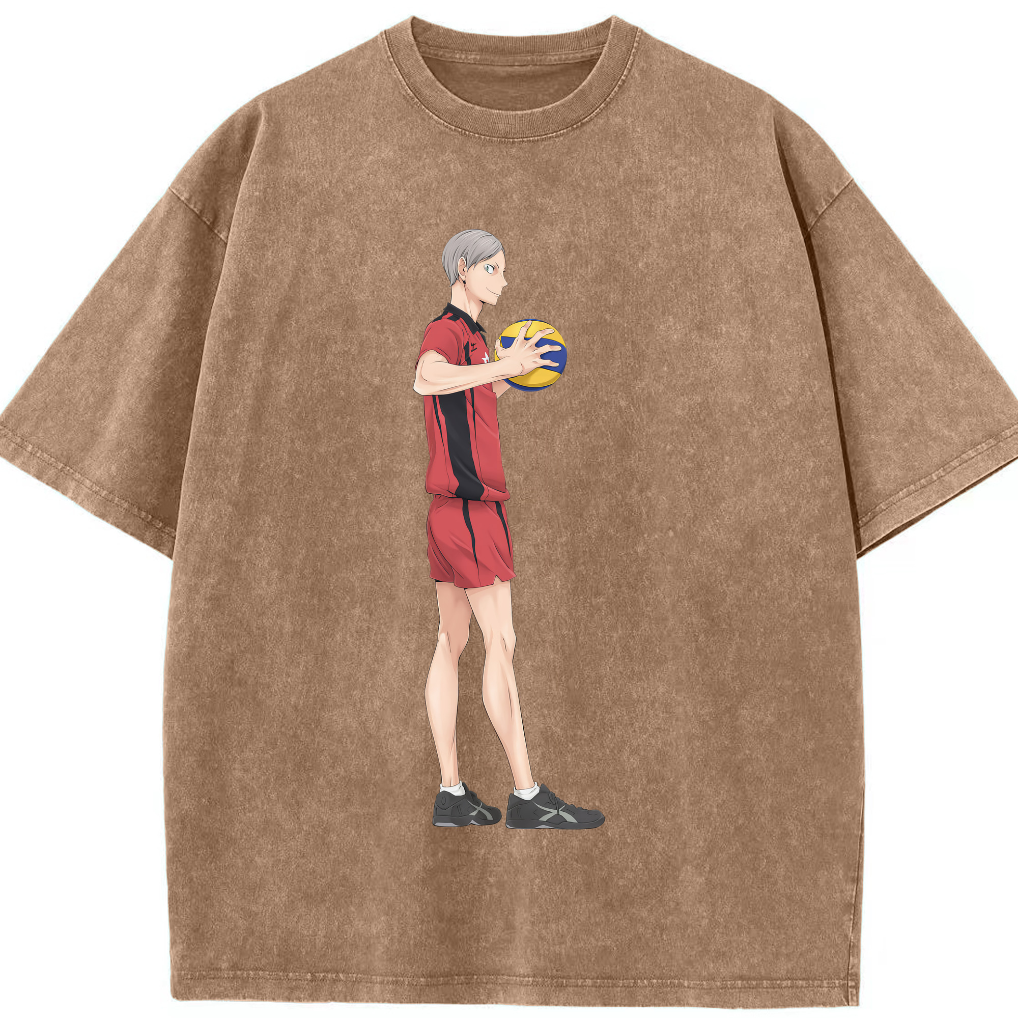 （画像用） ハイキュー!! Haikyu!! 綿100% ヴィンテージ風 半袖Tシャツ（フロントプリント）
