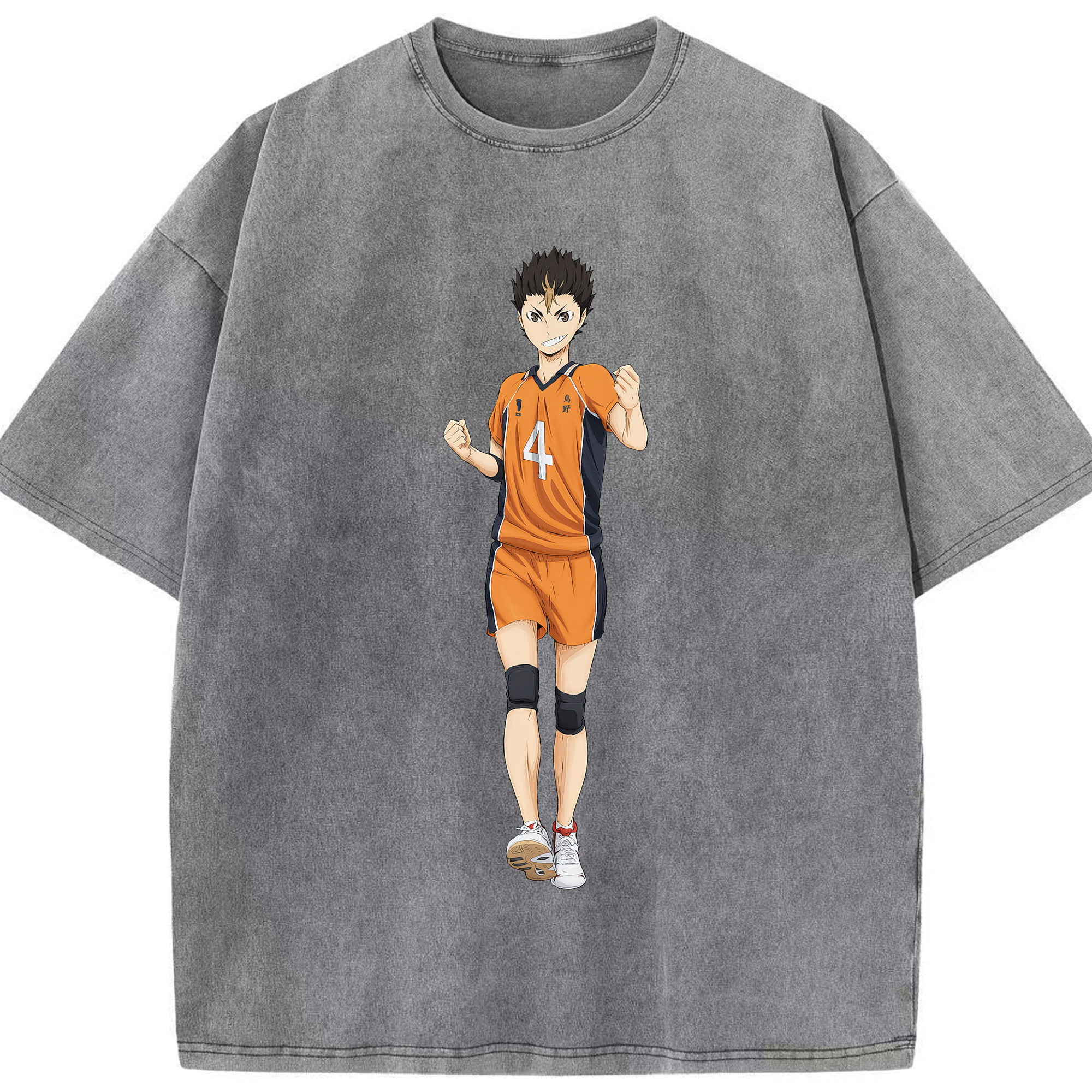 （画像用） ハイキュー!! Haikyu!! 綿100% ヴィンテージ風 半袖Tシャツ（フロントプリント）