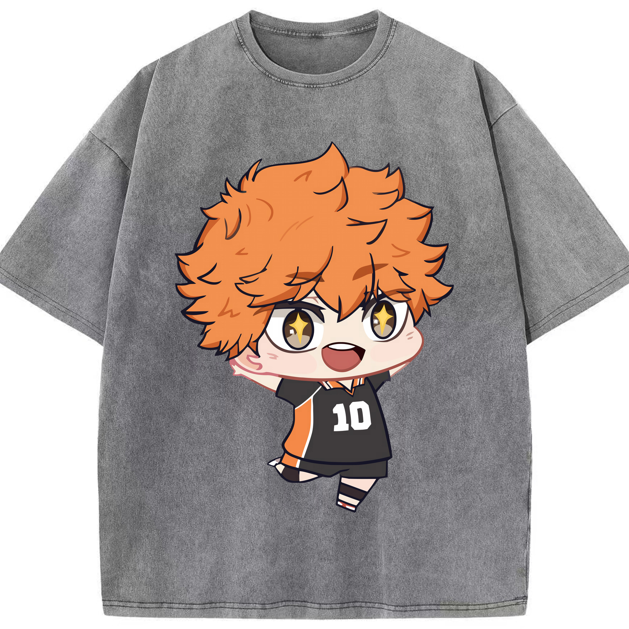 （画像用） ハイキュー!! Haikyu!! 綿100% ヴィンテージ風 半袖Tシャツ（フロントプリント）