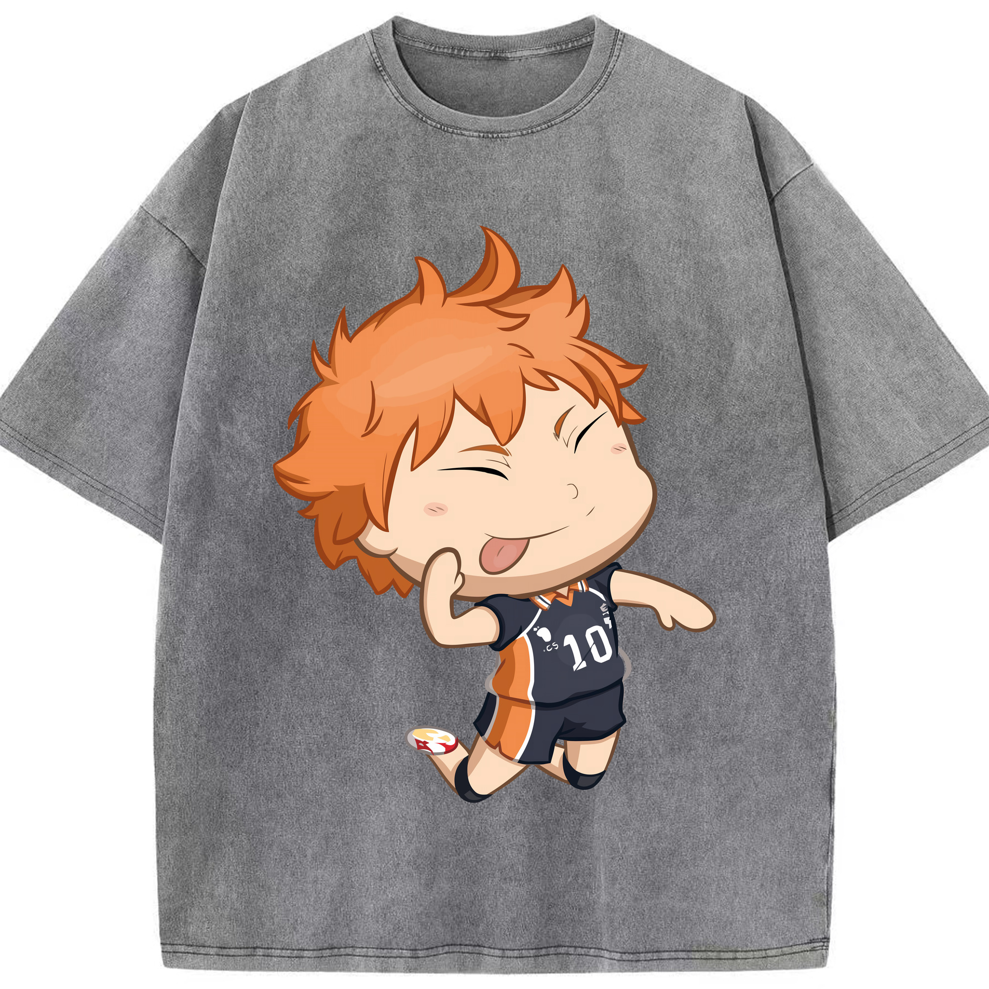 （画像用） ハイキュー!! Haikyu!! 綿100% ヴィンテージ風 半袖Tシャツ（フロントプリント）