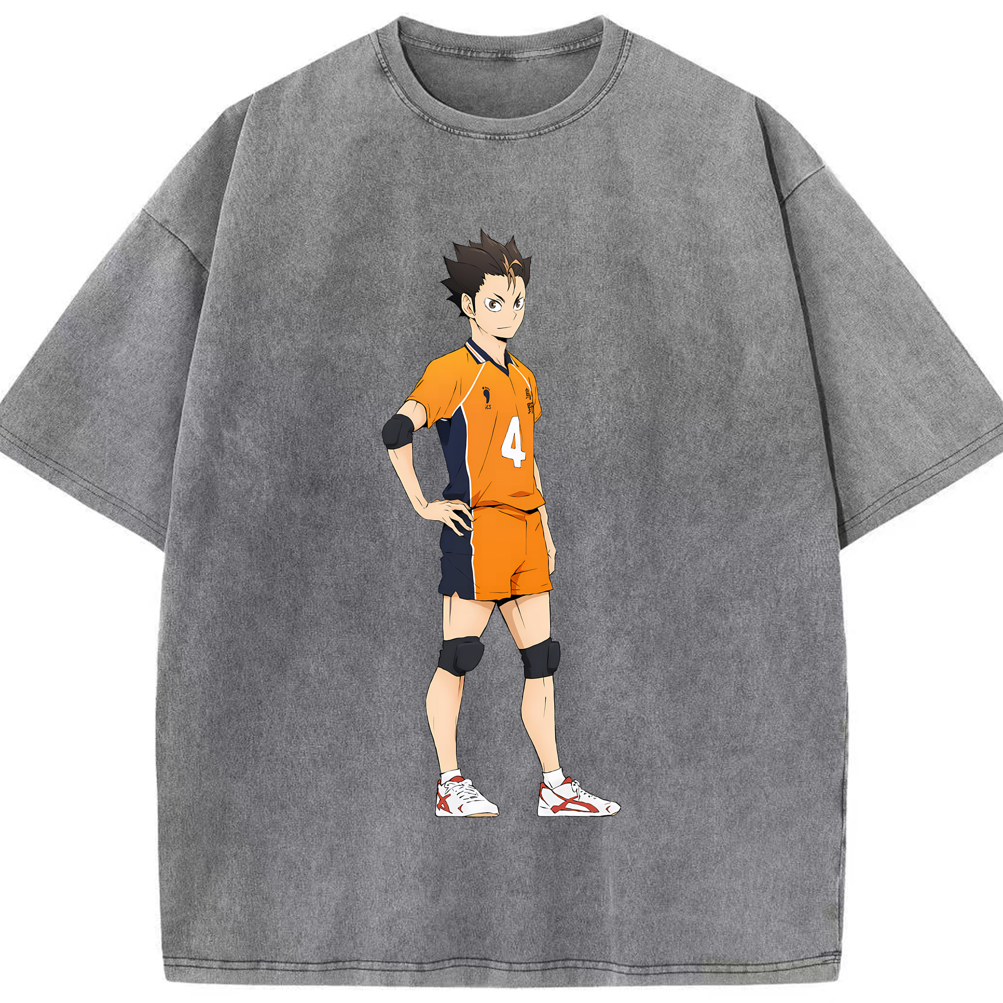 （画像用） ハイキュー!! Haikyu!! 綿100% ヴィンテージ風 半袖Tシャツ（フロントプリント）