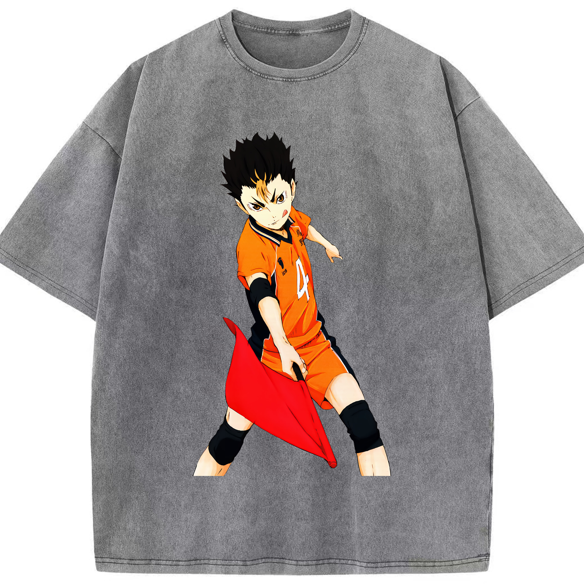 （画像用） ハイキュー!! Haikyu!! 綿100% ヴィンテージ風 半袖Tシャツ（フロントプリント）