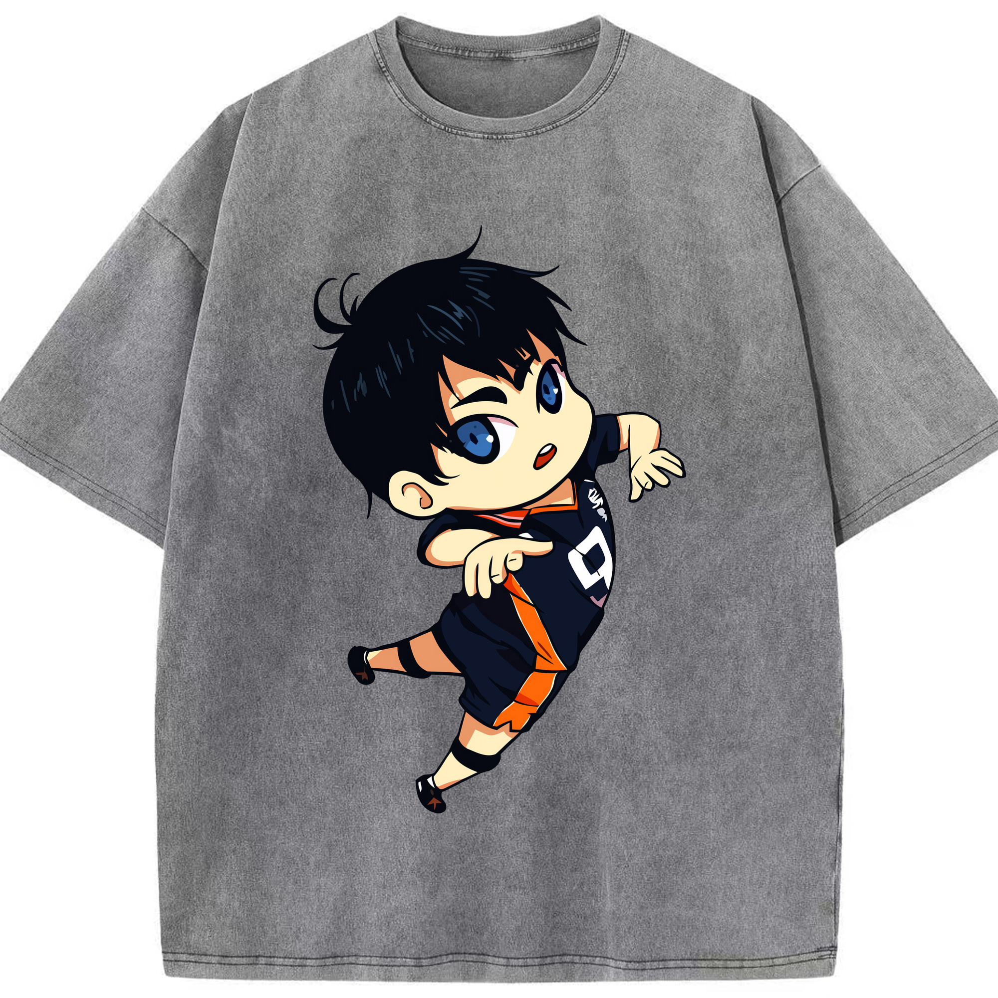 （画像用） ハイキュー!! Haikyu!! 綿100% ヴィンテージ風 半袖Tシャツ（フロントプリント）