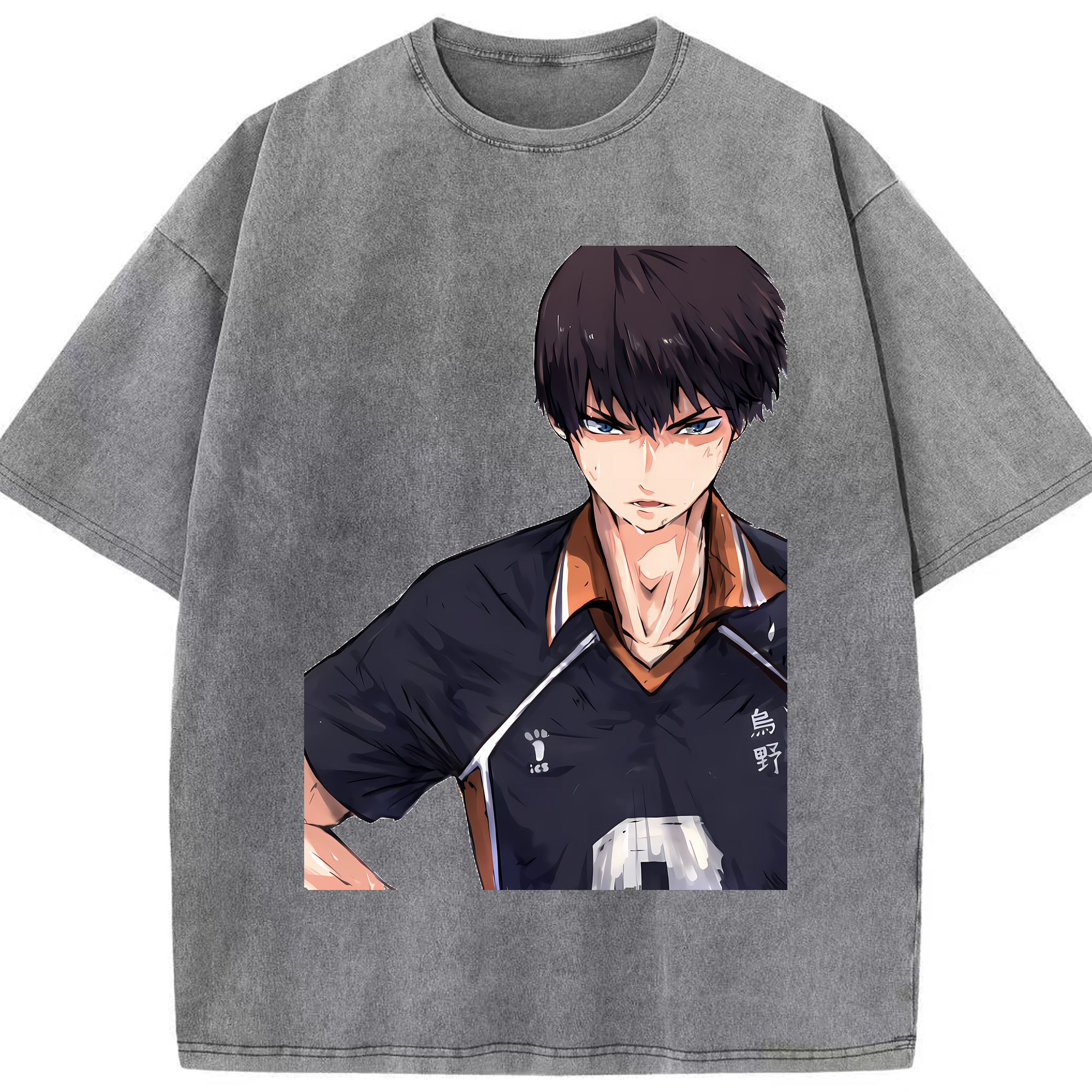 （画像用） ハイキュー!! Haikyu!! 綿100% ヴィンテージ風 半袖Tシャツ（フロントプリント）