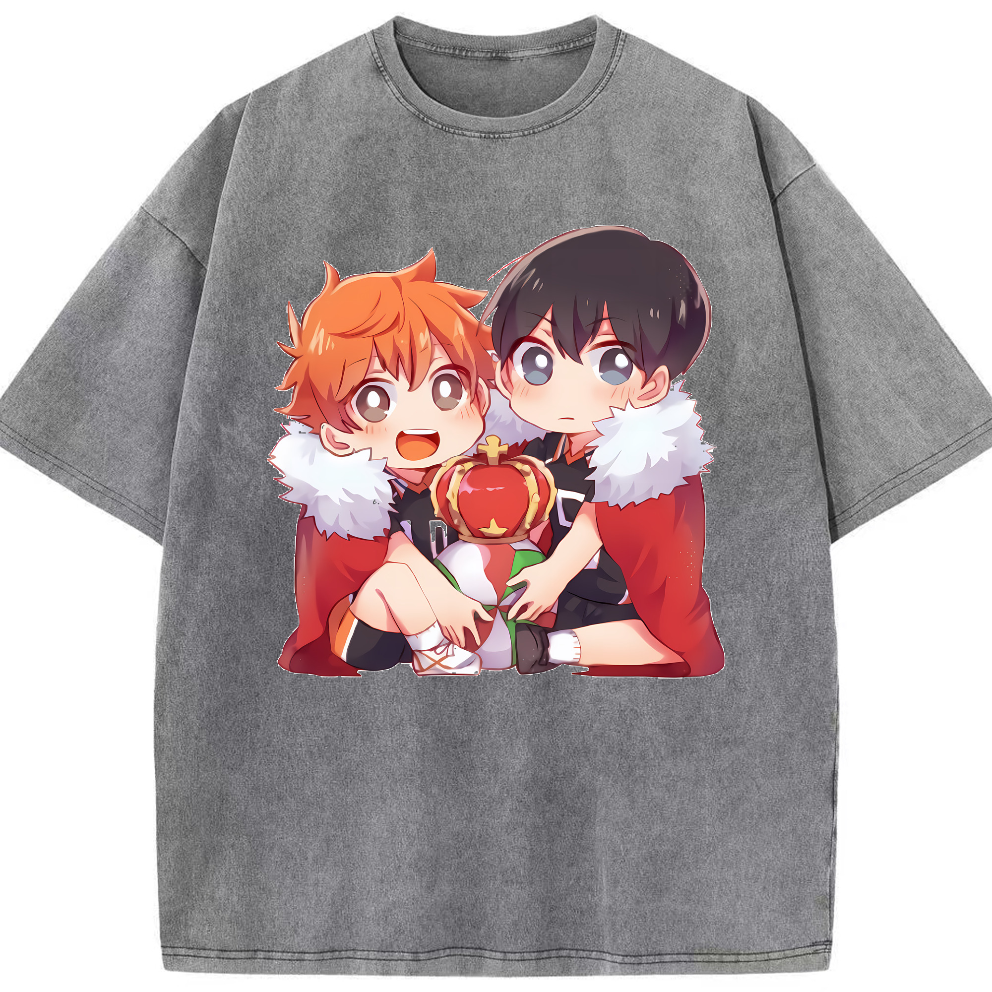 （画像用） ハイキュー!! Haikyu!! 綿100% ヴィンテージ風 半袖Tシャツ（フロントプリント）