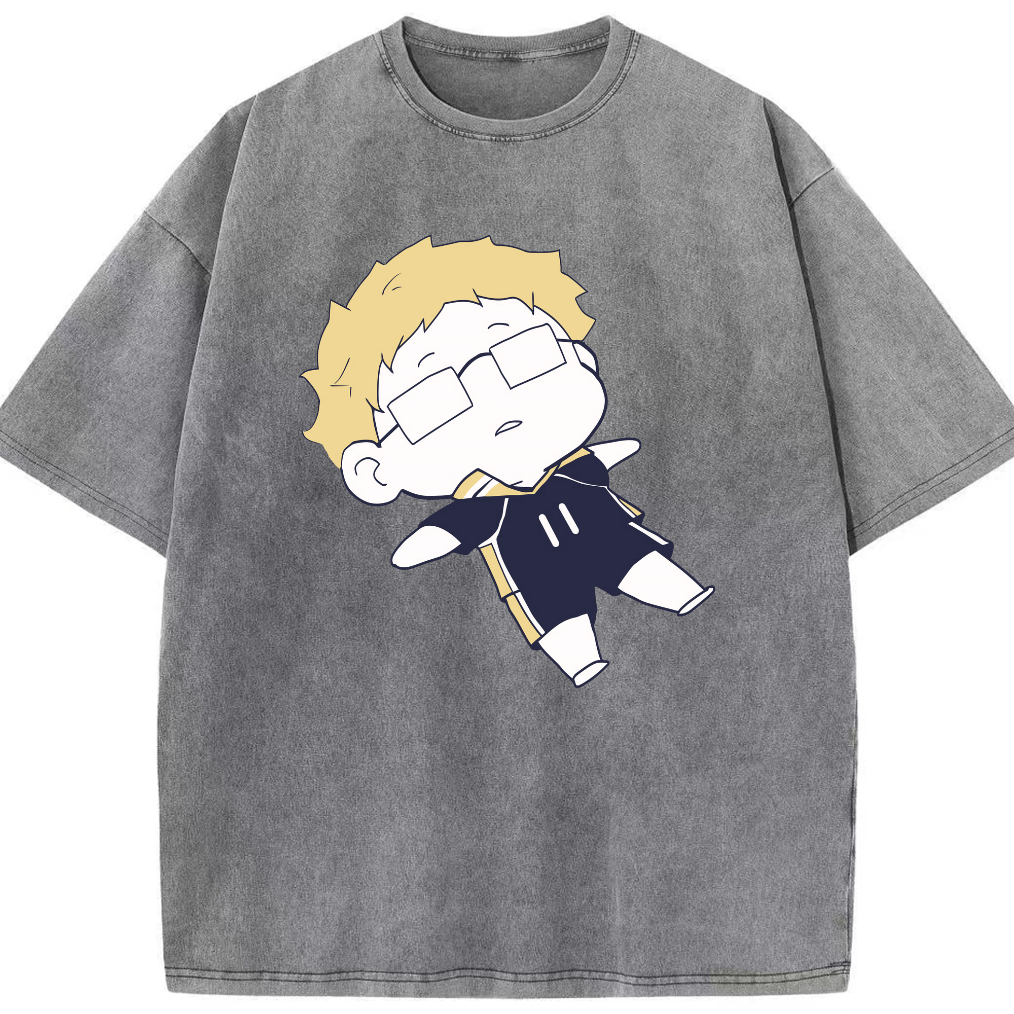 （画像用） ハイキュー!! Haikyu!! 綿100% ヴィンテージ風 半袖Tシャツ（フロントプリント）