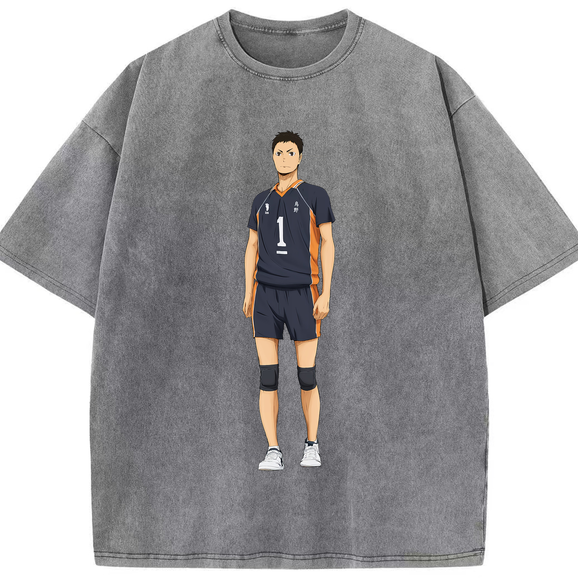 （画像用） ハイキュー!! Haikyu!! 綿100% ヴィンテージ風 半袖Tシャツ（フロントプリント）