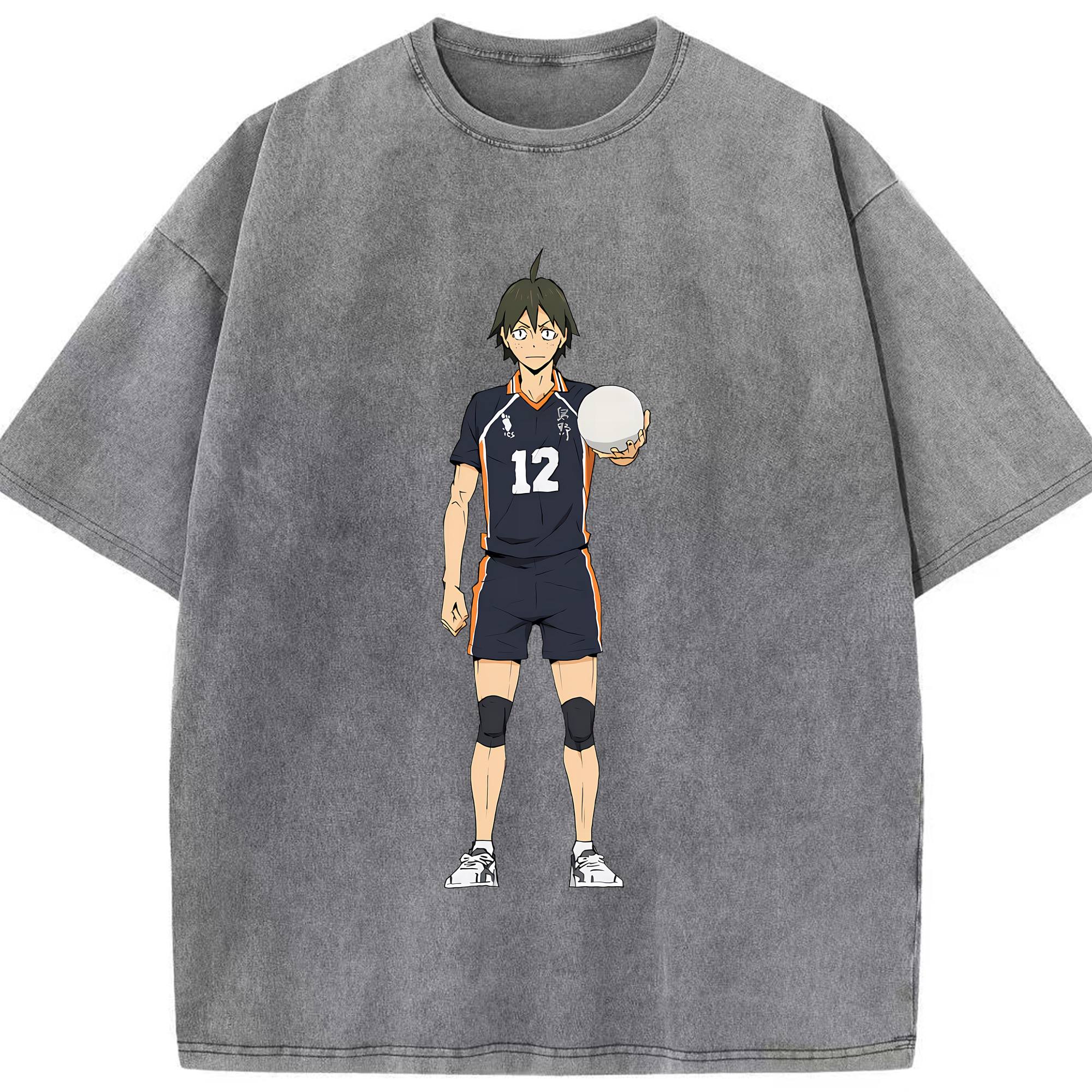 （画像用） ハイキュー!! Haikyu!! 綿100% ヴィンテージ風 半袖Tシャツ（フロントプリント）