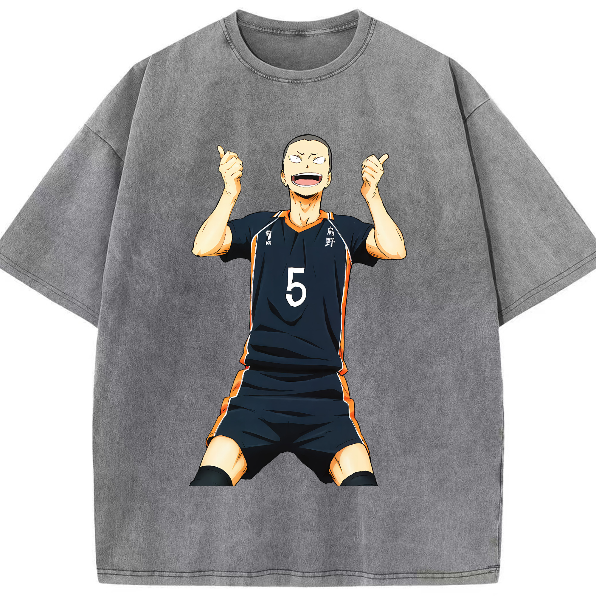 （画像用） ハイキュー!! Haikyu!! 綿100% ヴィンテージ風 半袖Tシャツ（フロントプリント）