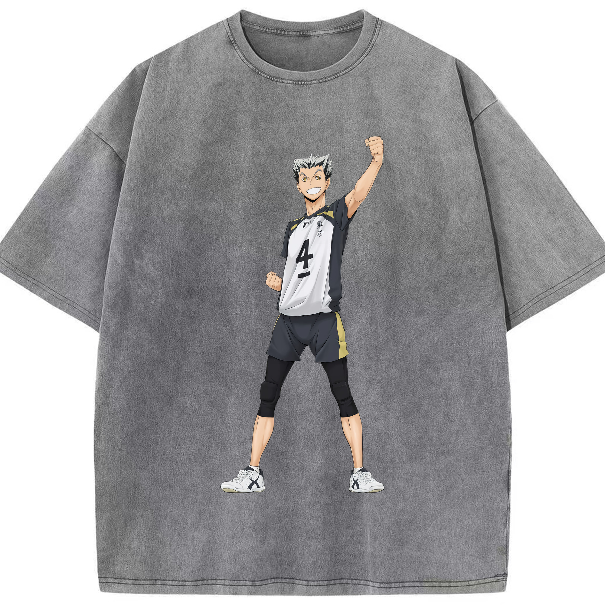 （画像用） ハイキュー!! Haikyu!! 綿100% ヴィンテージ風 半袖Tシャツ（フロントプリント）