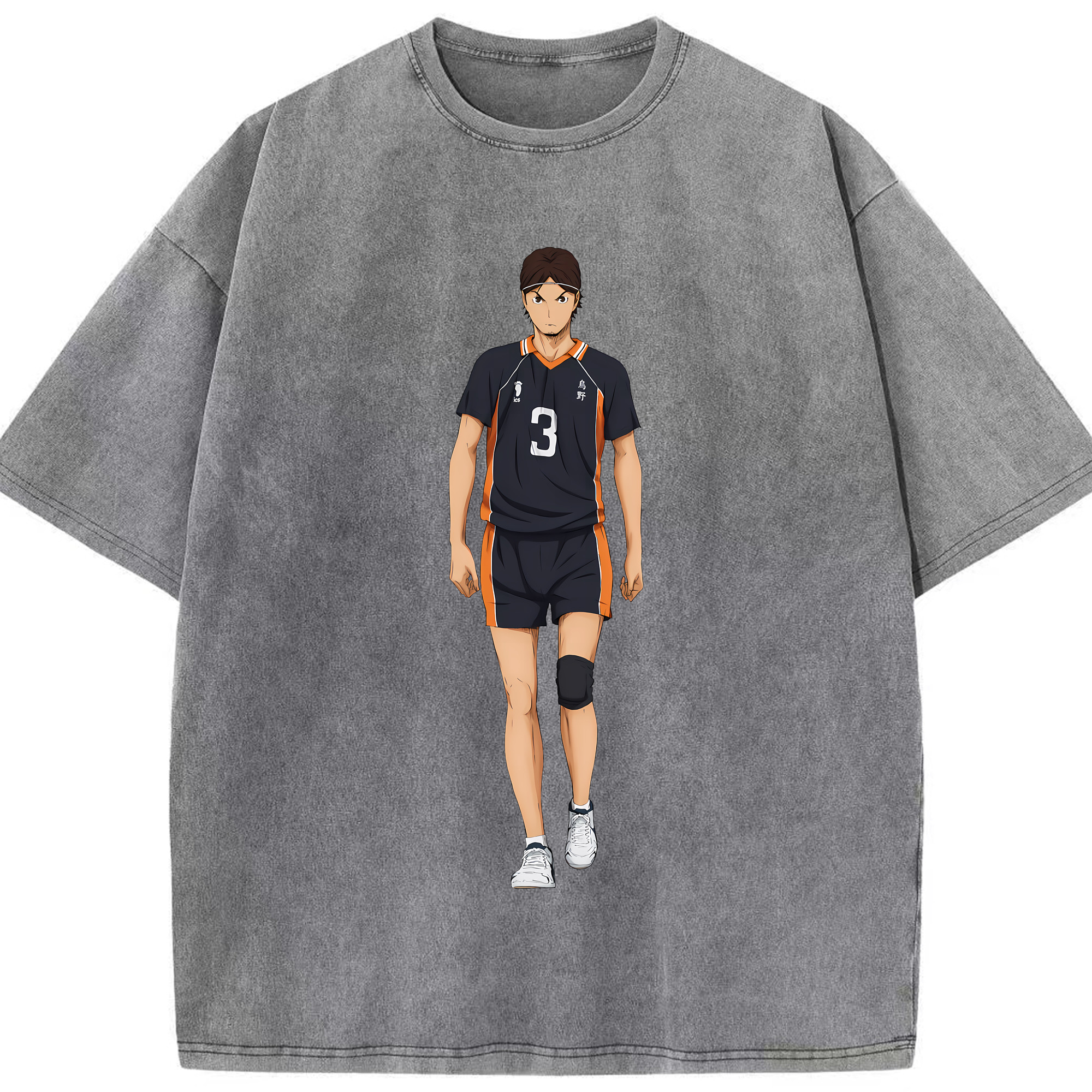 （画像用） ハイキュー!! Haikyu!! 綿100% ヴィンテージ風 半袖Tシャツ（フロントプリント）